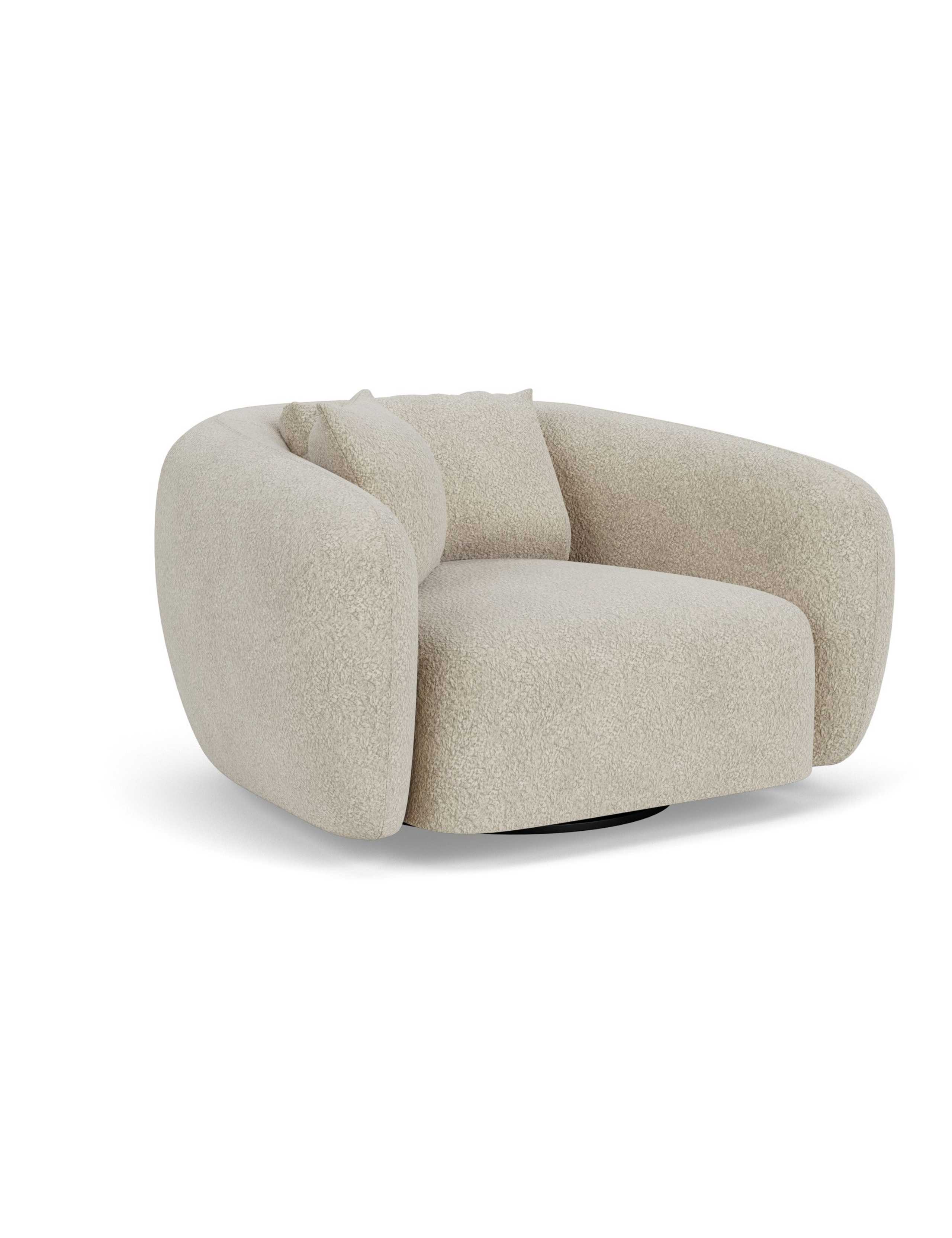 Cocoon Faux Sheepskin Swivel Snuggle Chair 6 of 9