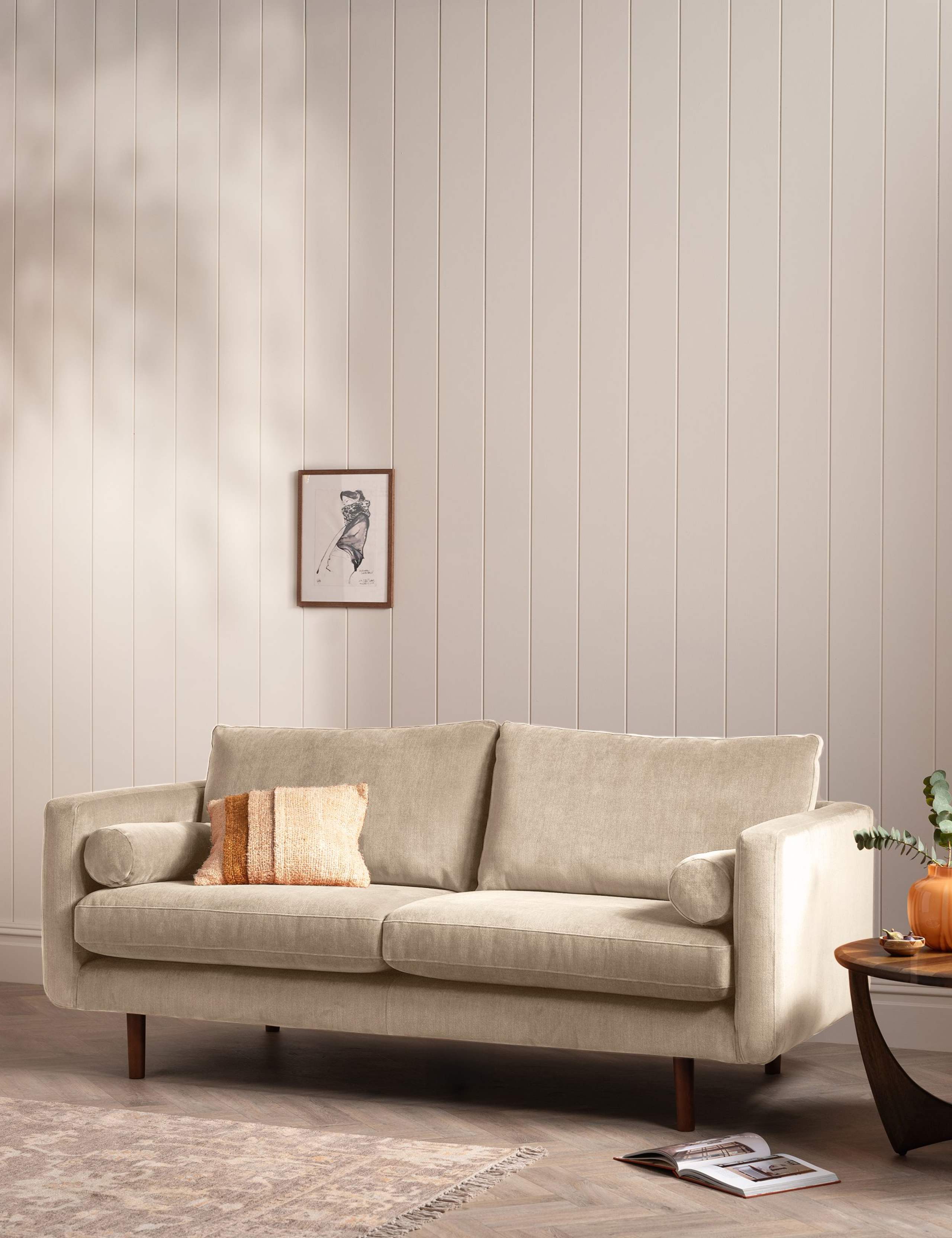 Moore Chenille Large 3 Seater Sofa 1 of 8