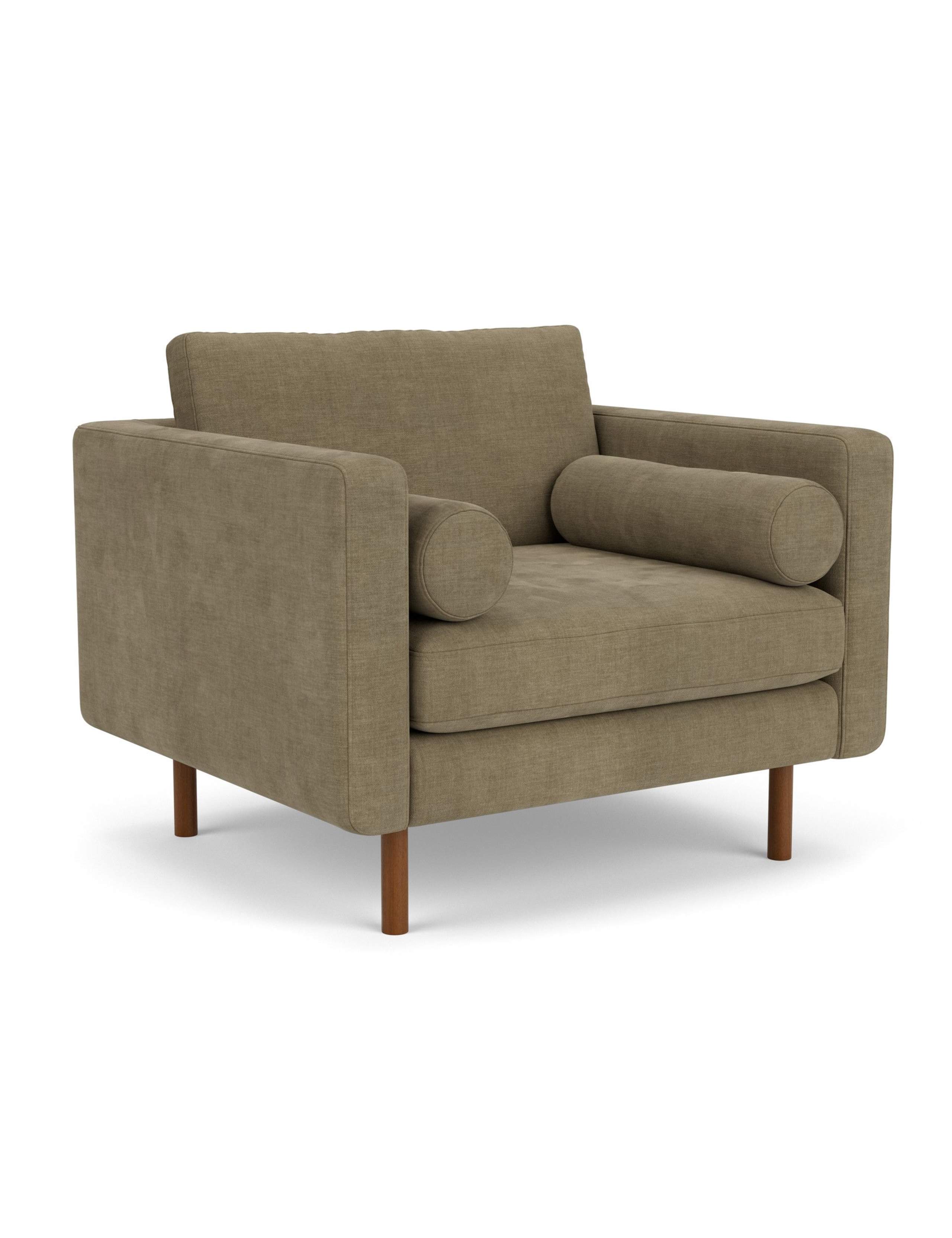 Moore Chenille Snuggle Chair 2 of 3