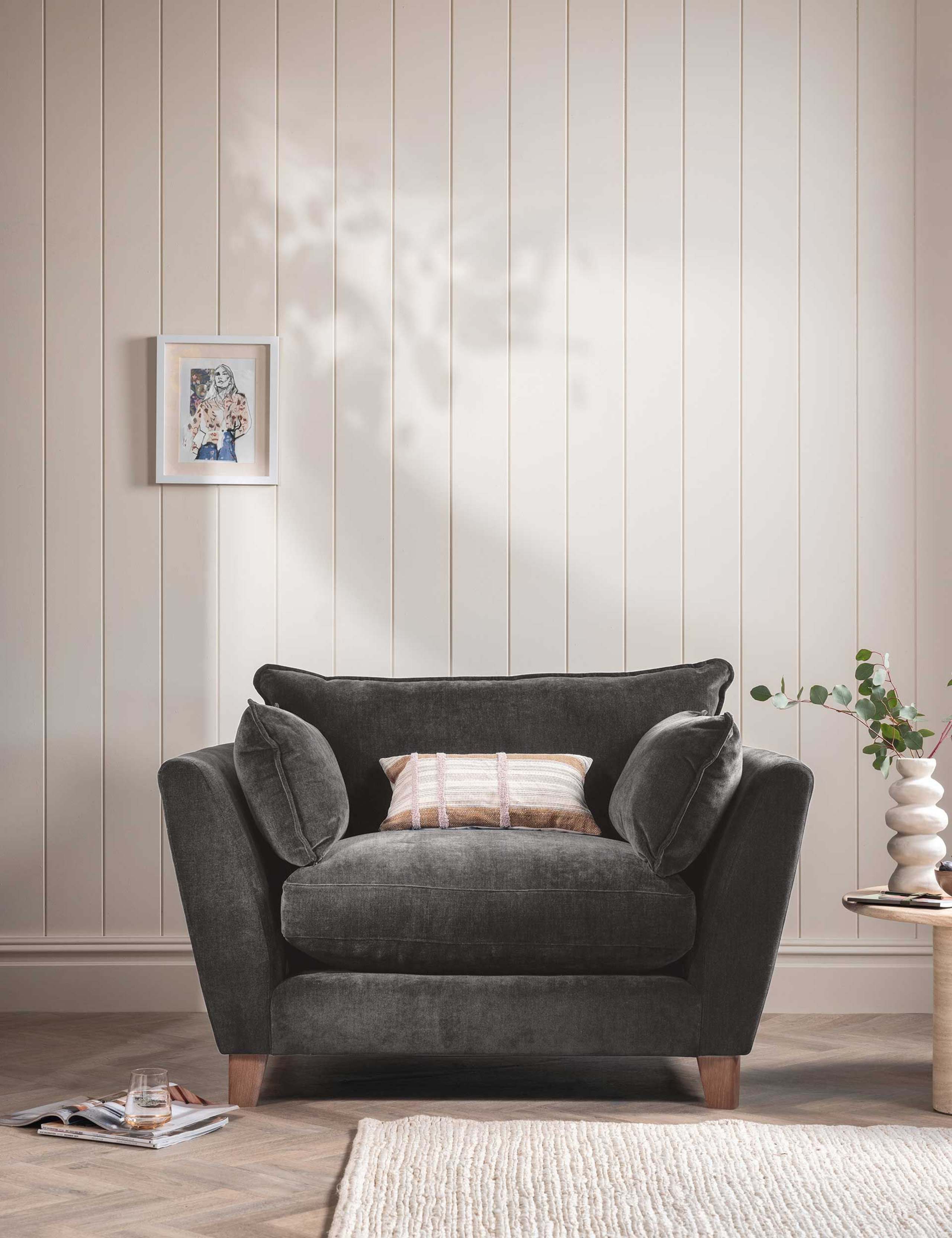 Irving Chenille Snuggle Chair 1 of 7