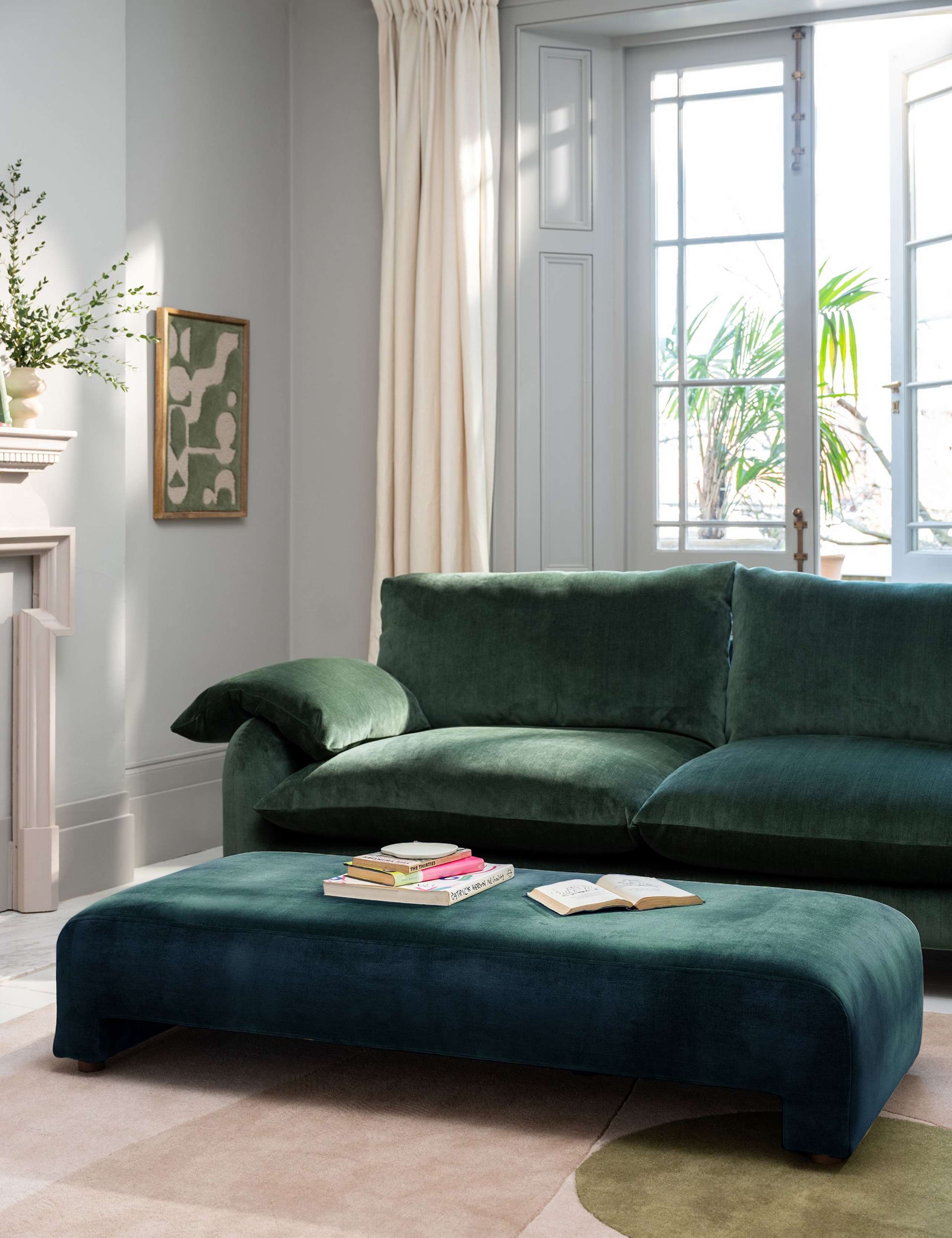 Orson Chenille Footstool 1 of 6