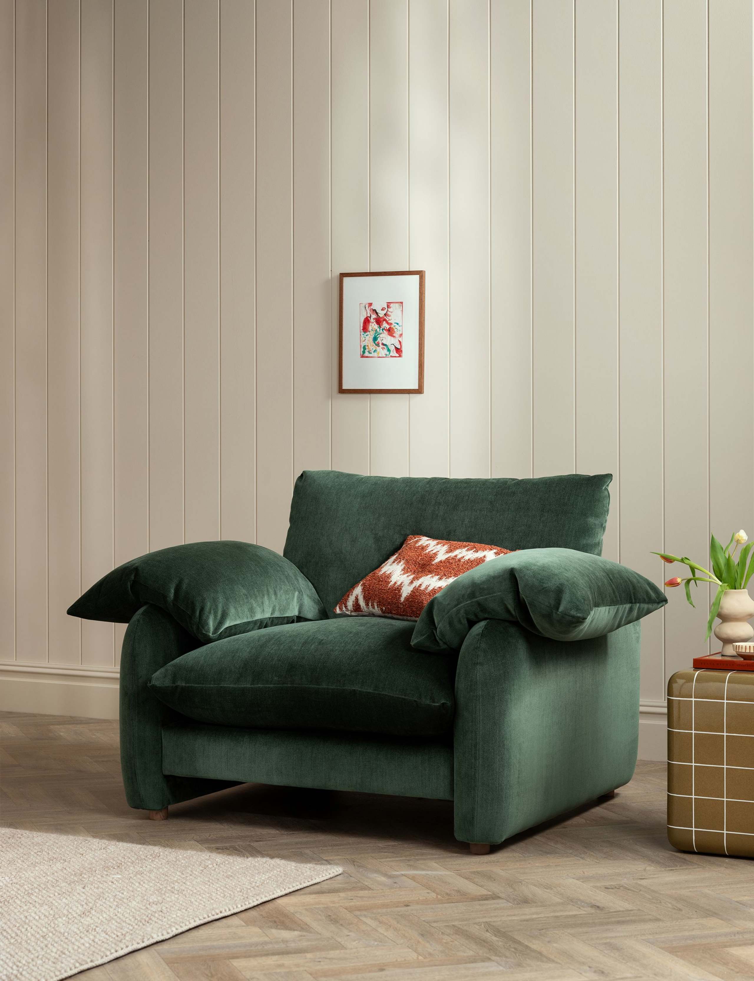 Orson Chenille Snuggle Chair 1 of 4