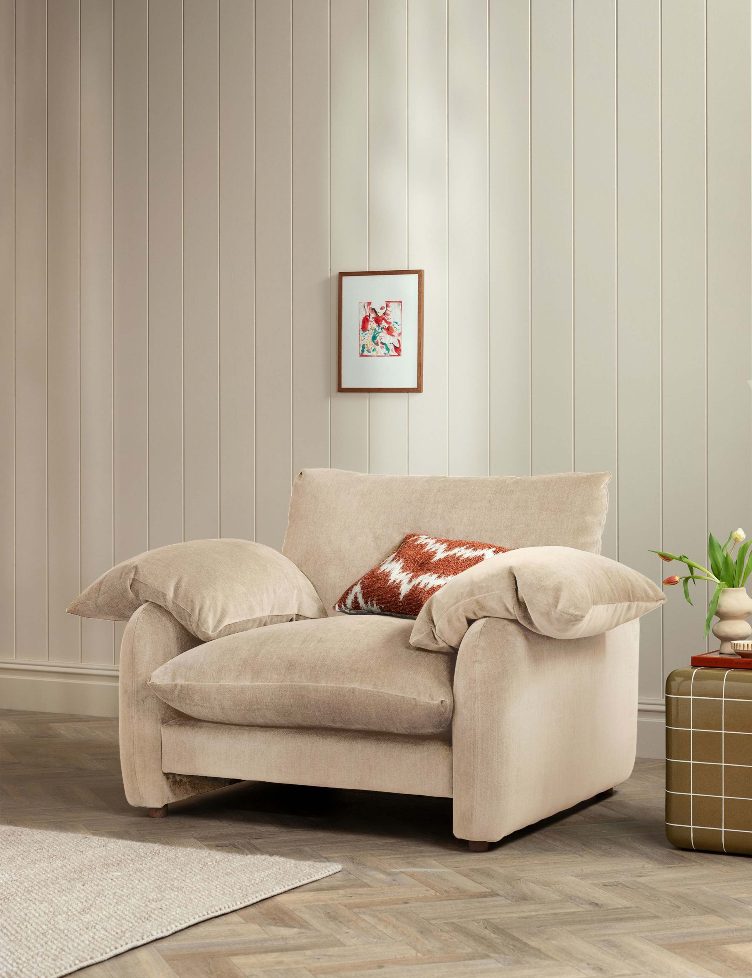 Orson Chenille Snuggle Chair 1 of 4