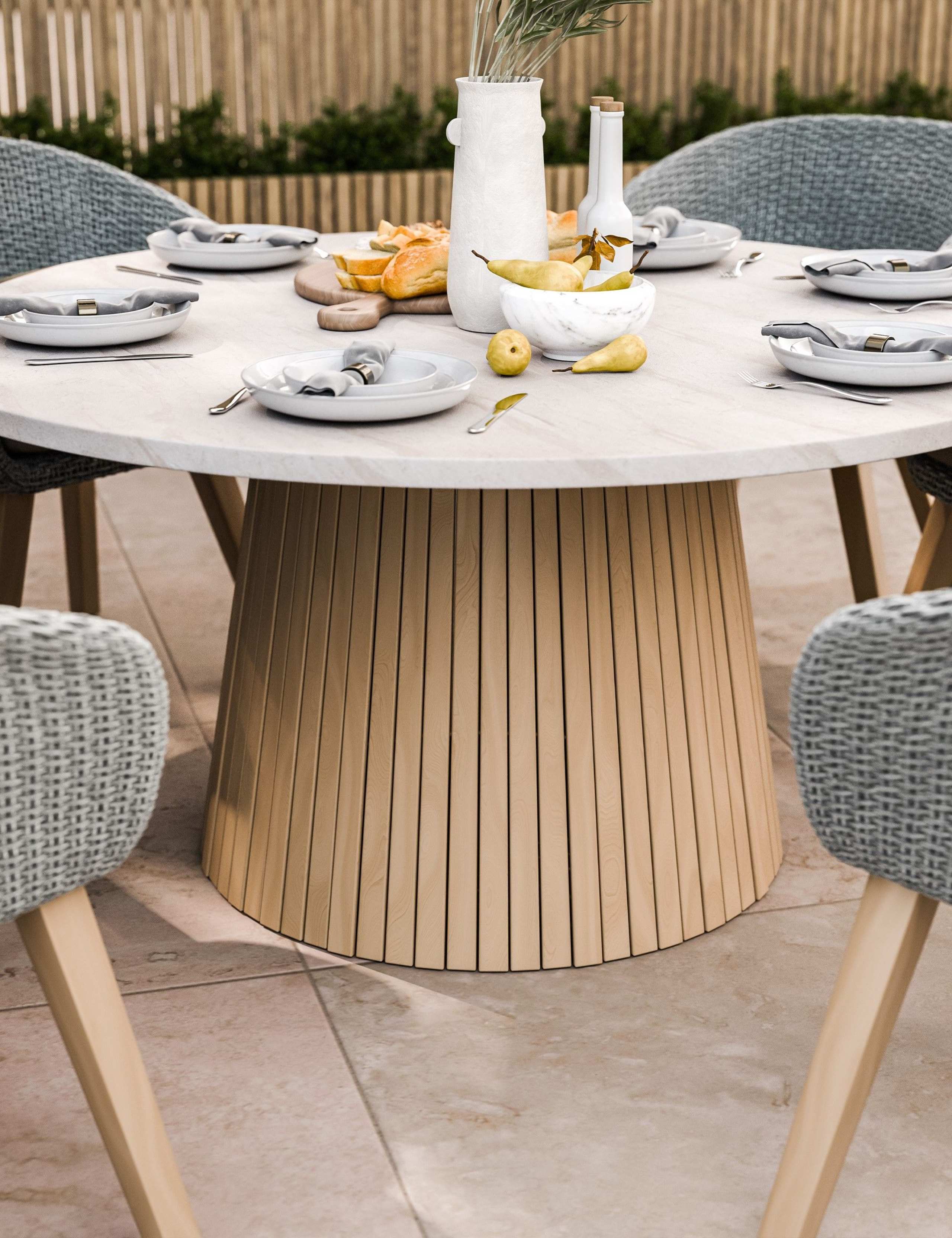 Saturn 6 Seater Dining Set With Sol Chairs 3 of 5