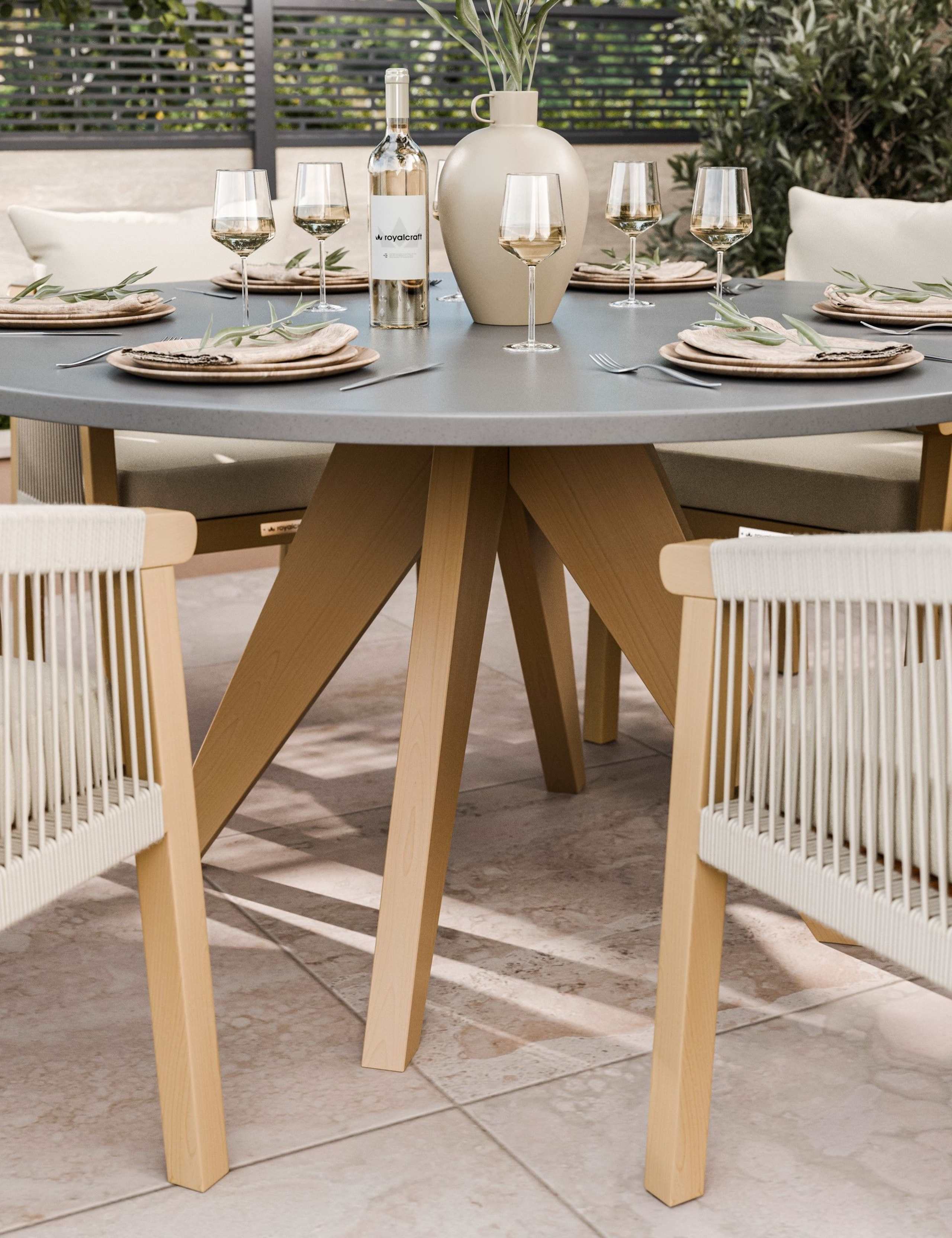 Luna 6 Seater Dining Set With Roma Chairs 2 of 5