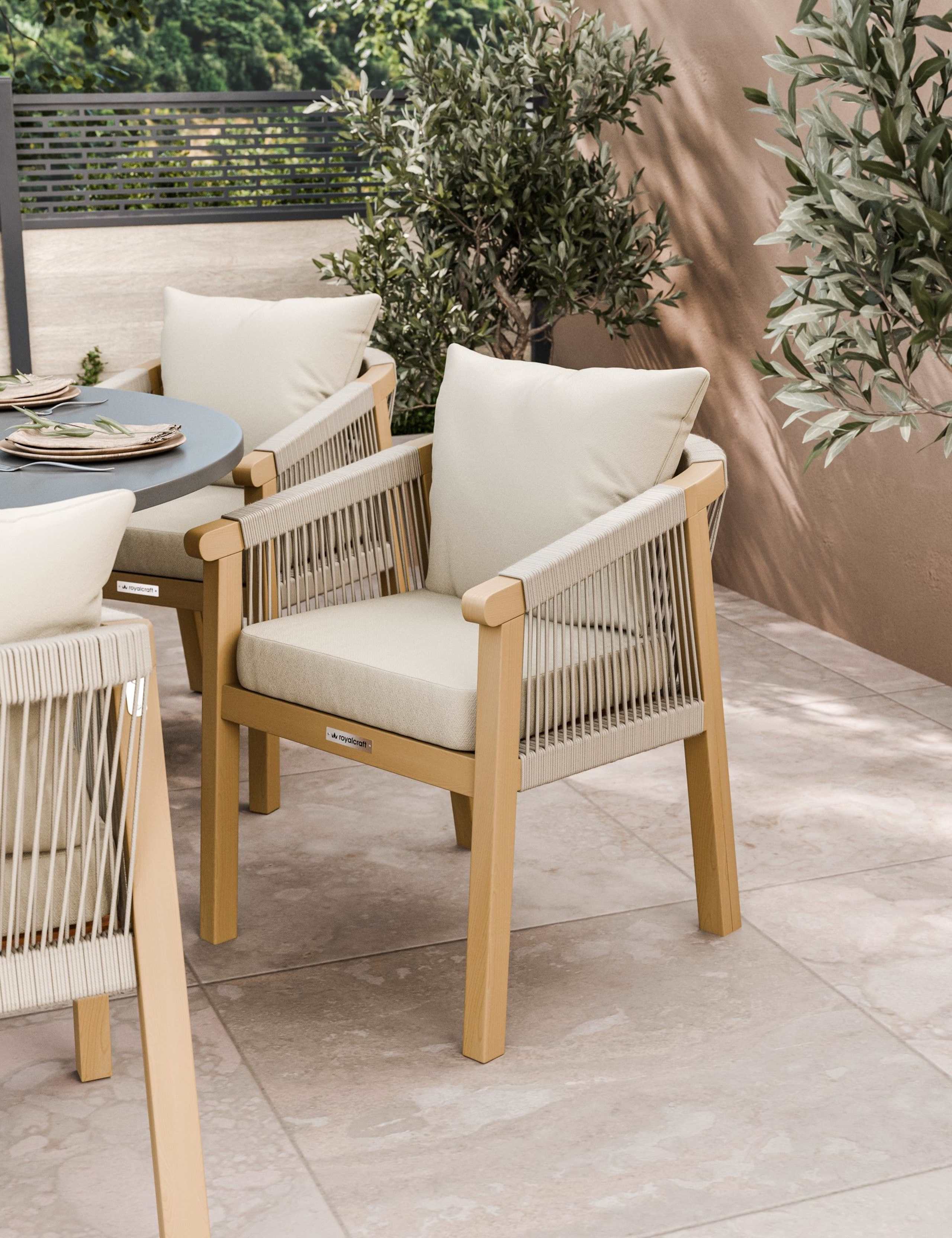Luna 6 Seater Dining Set With Roma Chairs 3 of 5