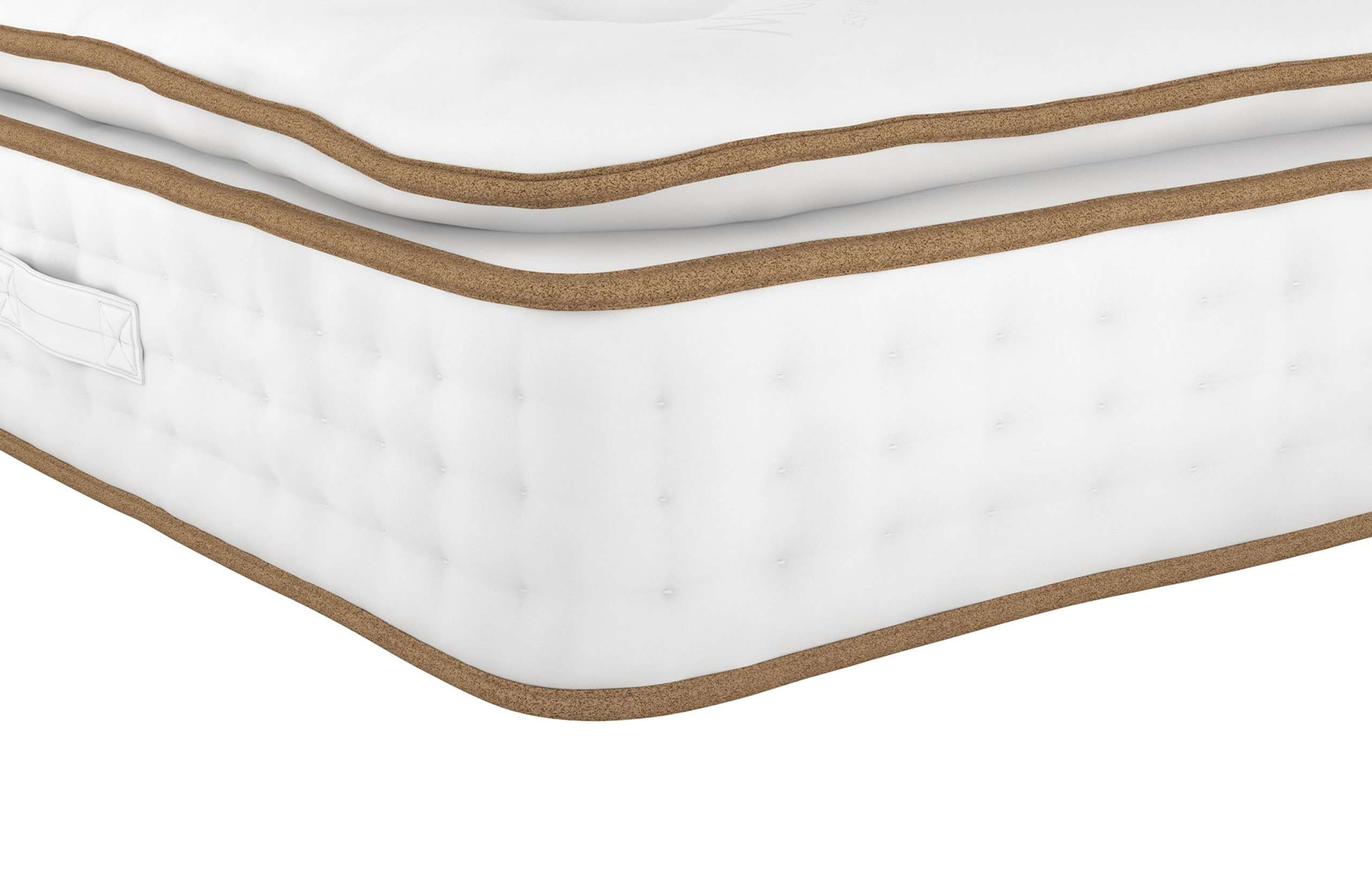 1500 British Wool Pocket Spring Medium Pillowtop Mattress 1 of 3