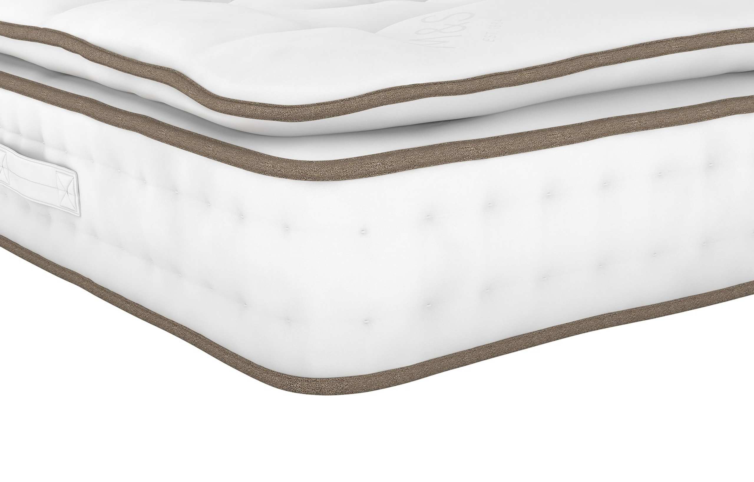 1000 British Wool Pocket Spring Medium Firm Pillowtop Mattress 1 of 3