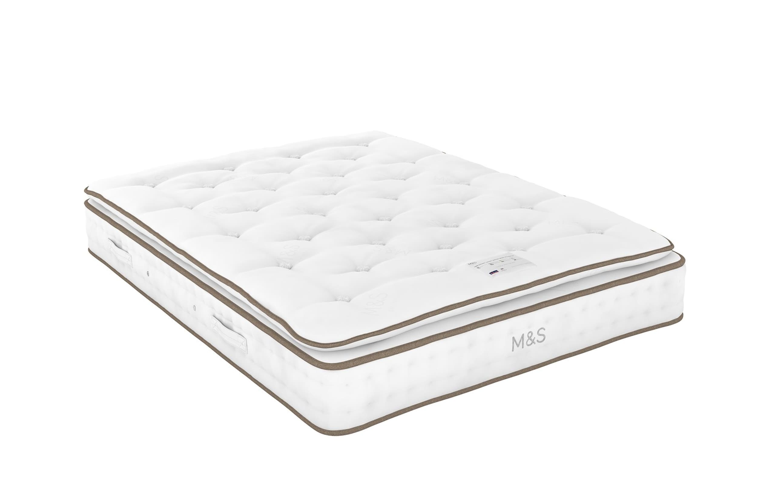 1000 British Wool Pocket Spring Medium Firm Pillowtop Mattress 2 of 3