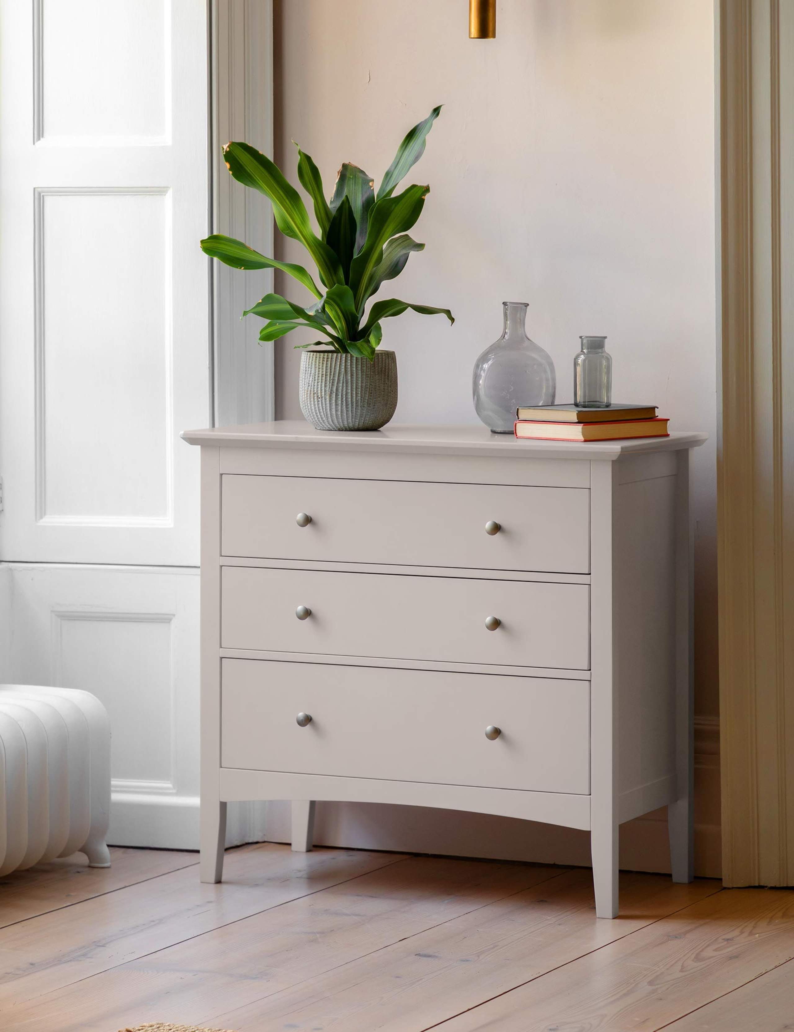 Hastings Grey 3 Drawer Chest 1 of 12