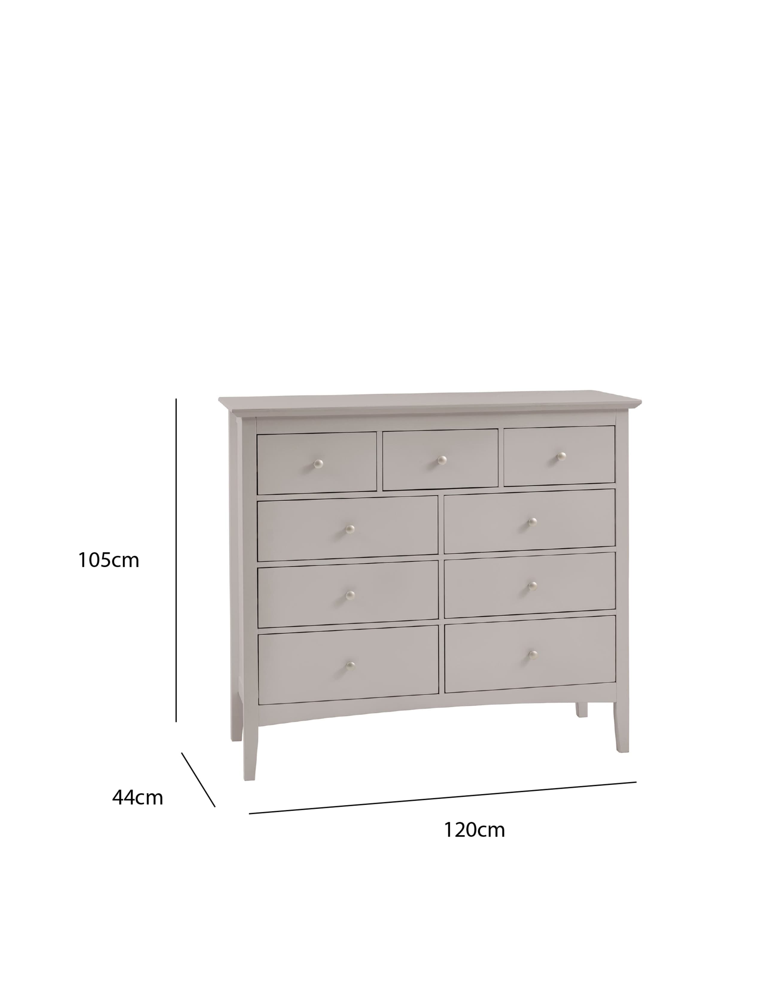 Hastings Grey 9 Drawer Chest 11 of 11
