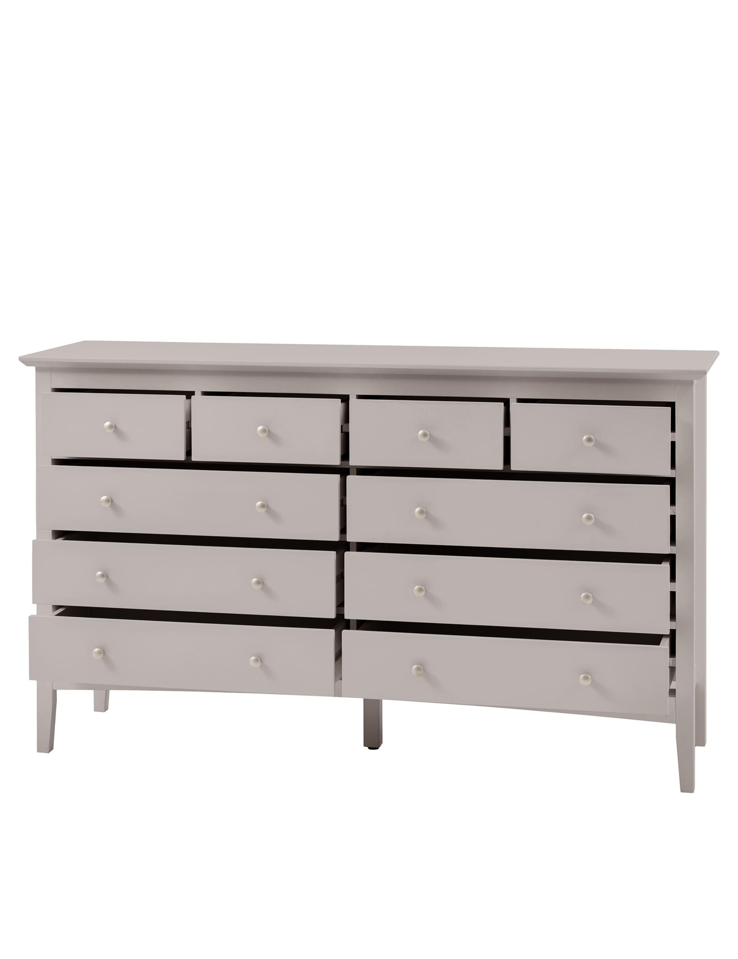 Hastings Grey Wide 10 Drawer Chest 13 of 13