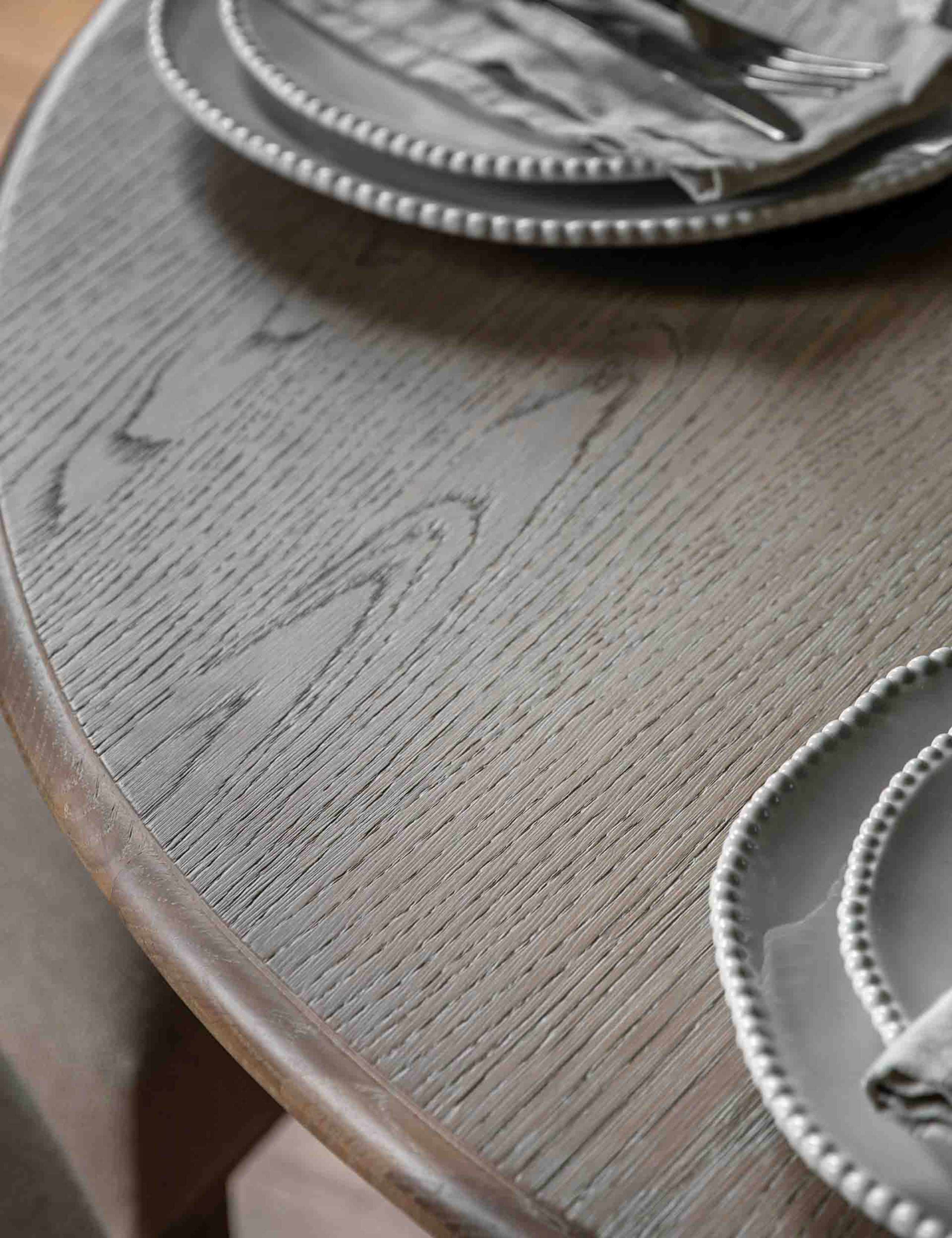 Artisan Oak Round Extendable Dining Table 3 of 8