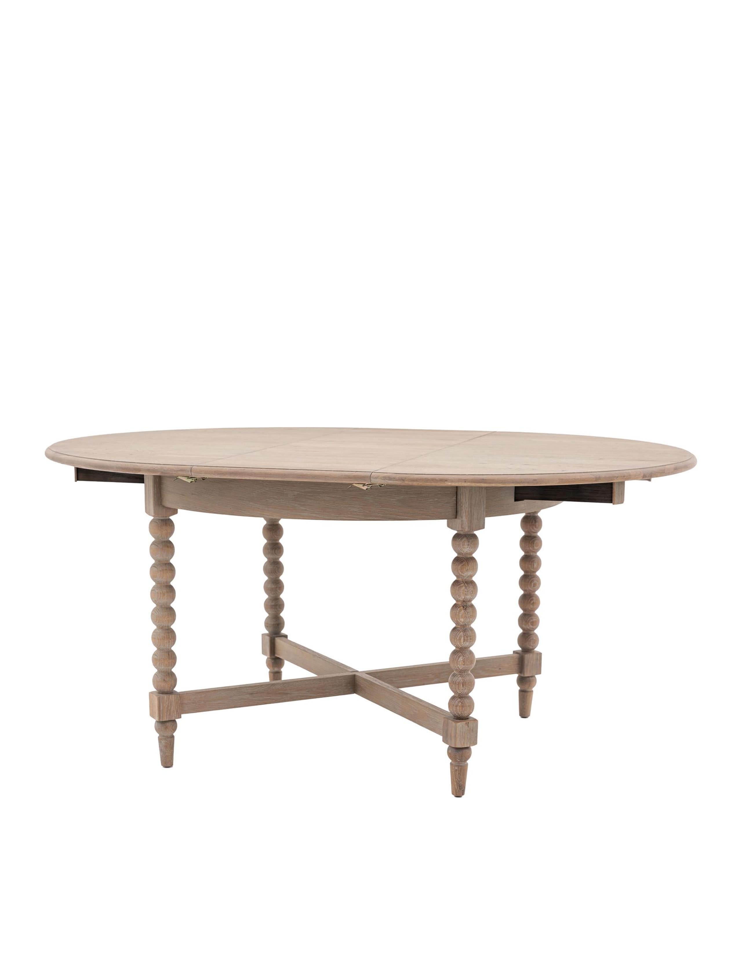Artisan Oak Round Extendable Dining Table 5 of 8