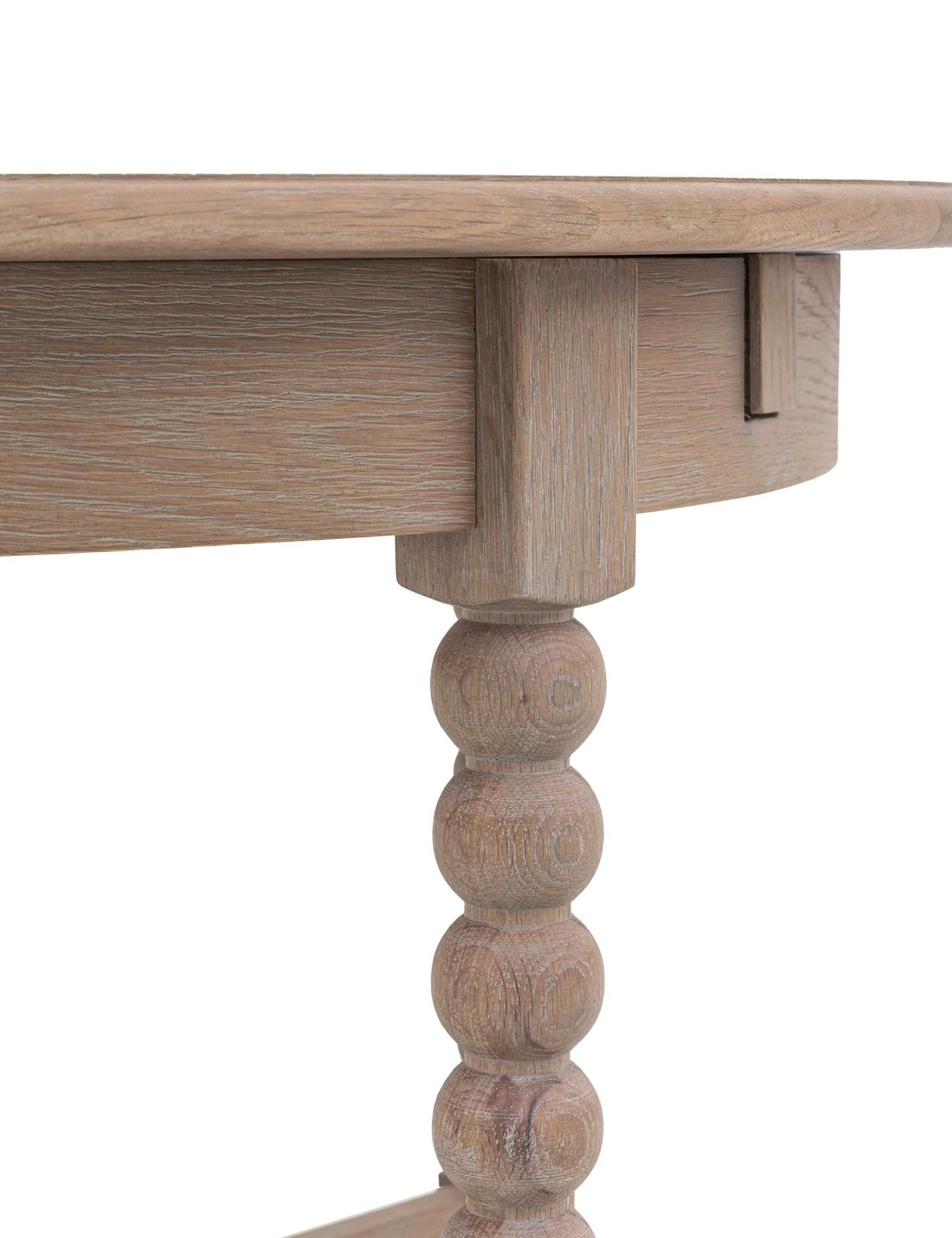 Artisan Oak Round Extendable Dining Table 6 of 8