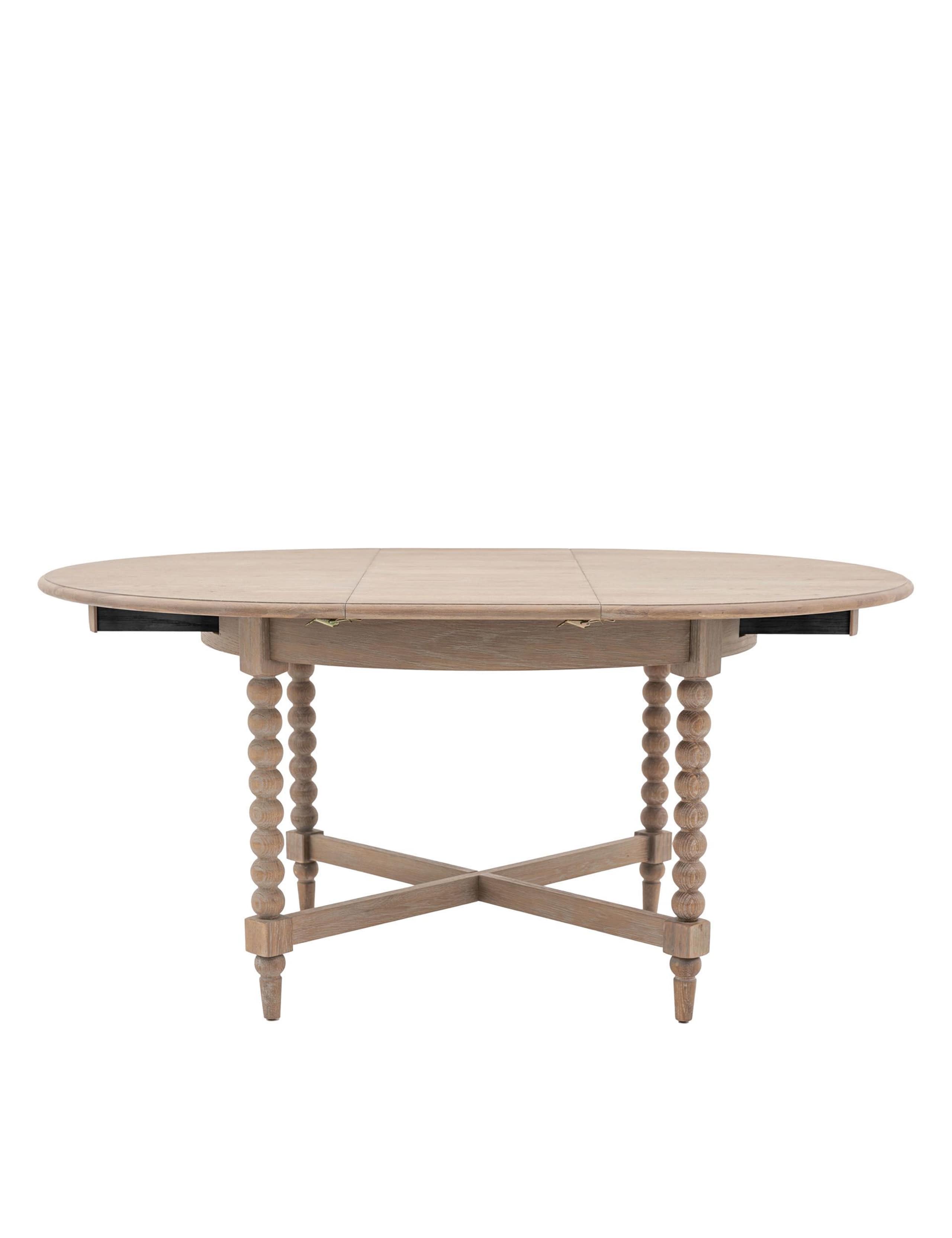 Artisan Oak Round Extendable Dining Table 7 of 8