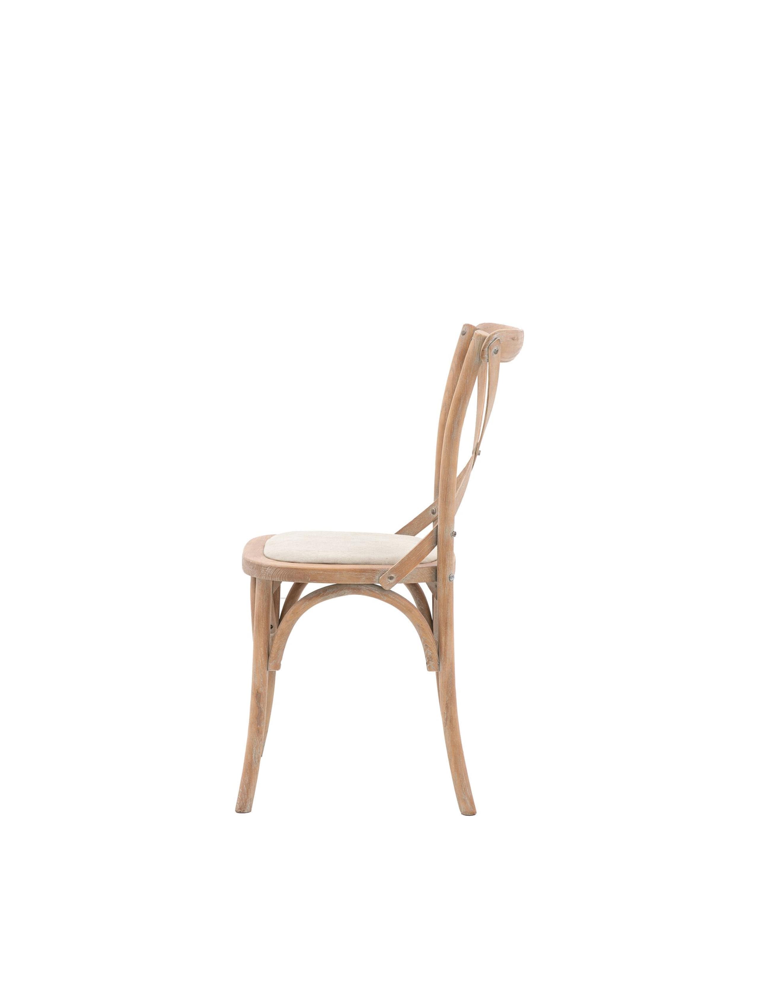 Set of 2 Pavilion Washed Linen Oak Chairs 6 of 8