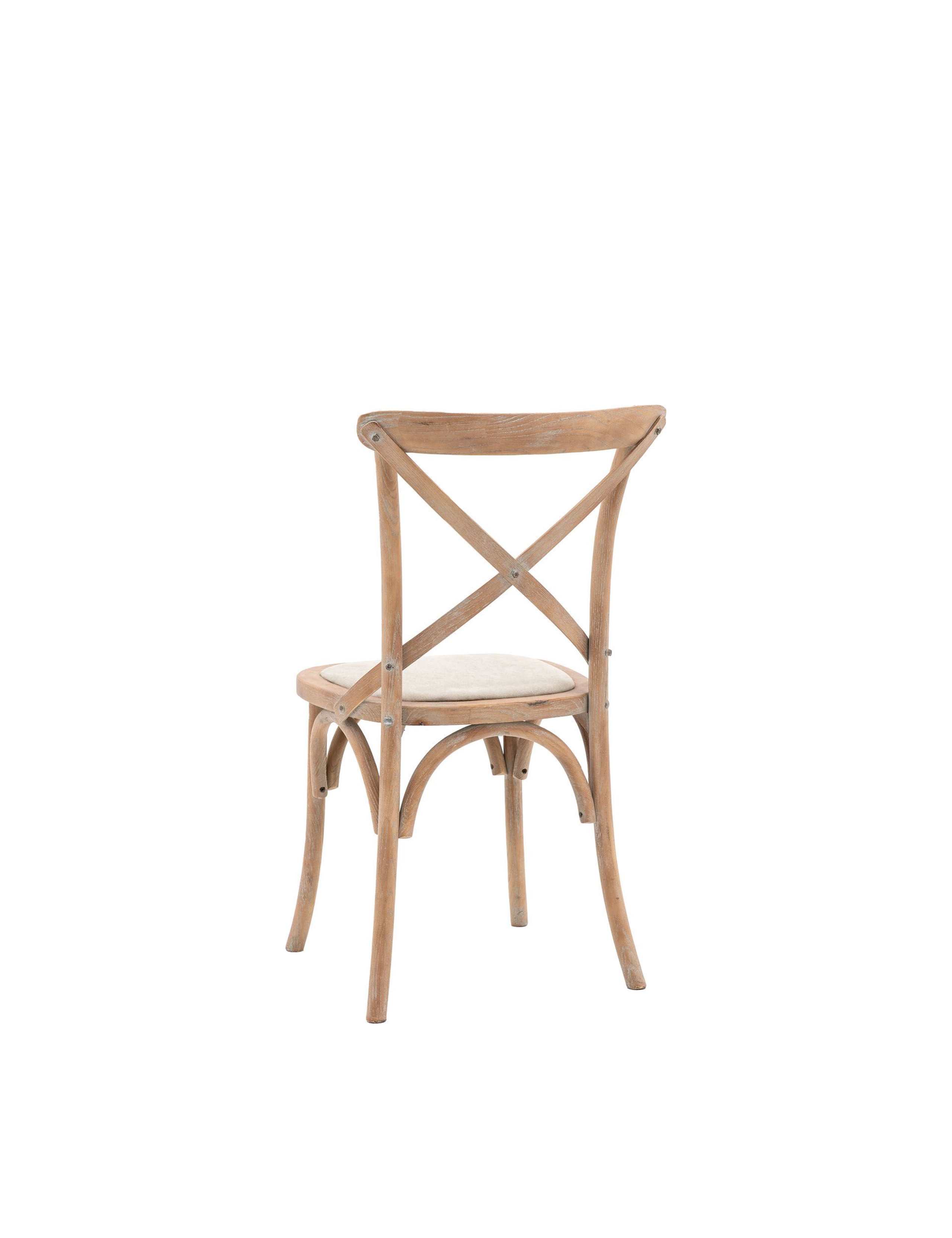 Set of 2 Pavilion Washed Linen Oak Chairs 7 of 8