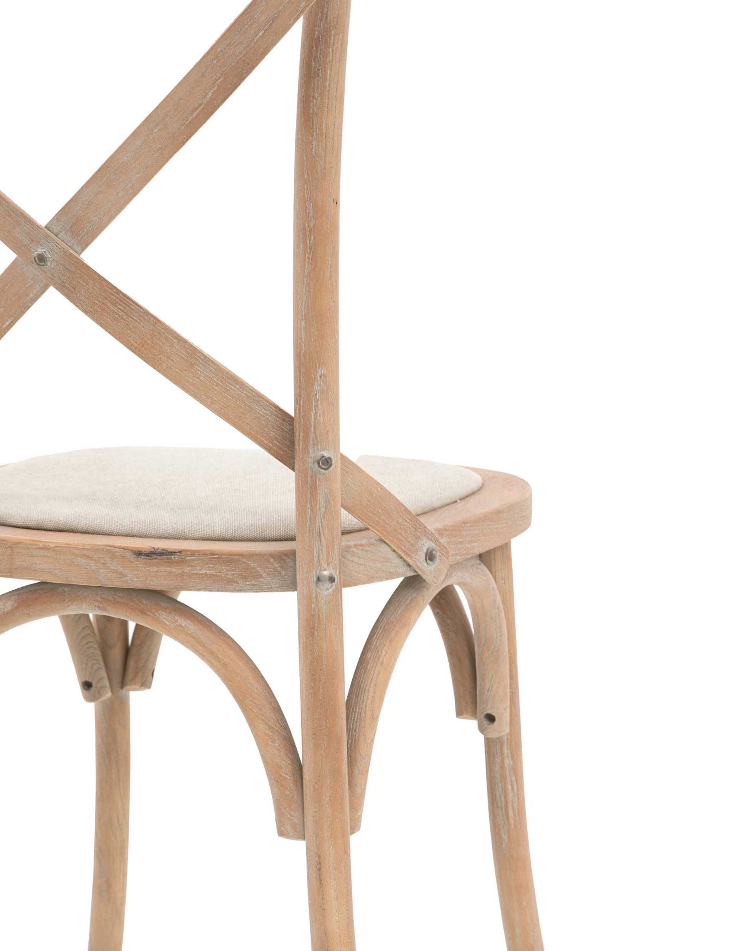 Set of 2 Pavilion Washed Linen Oak Chairs 8 of 8