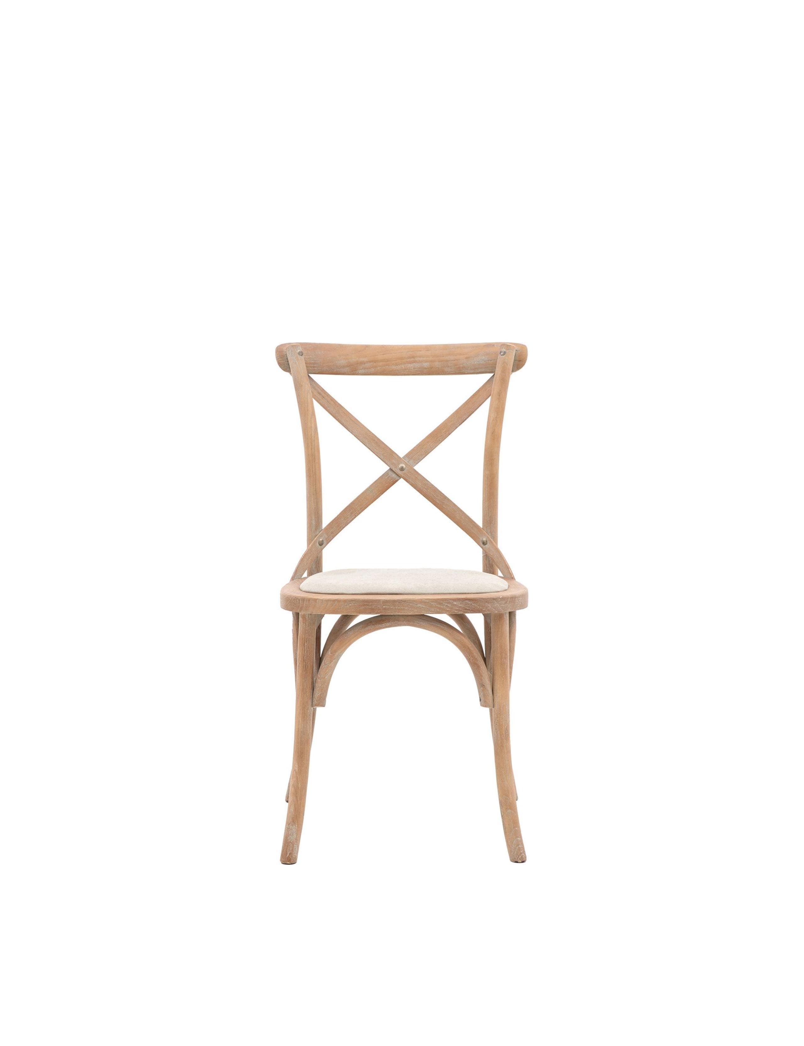 Set of 2 Pavilion Washed Linen Oak Chairs 2 of 8