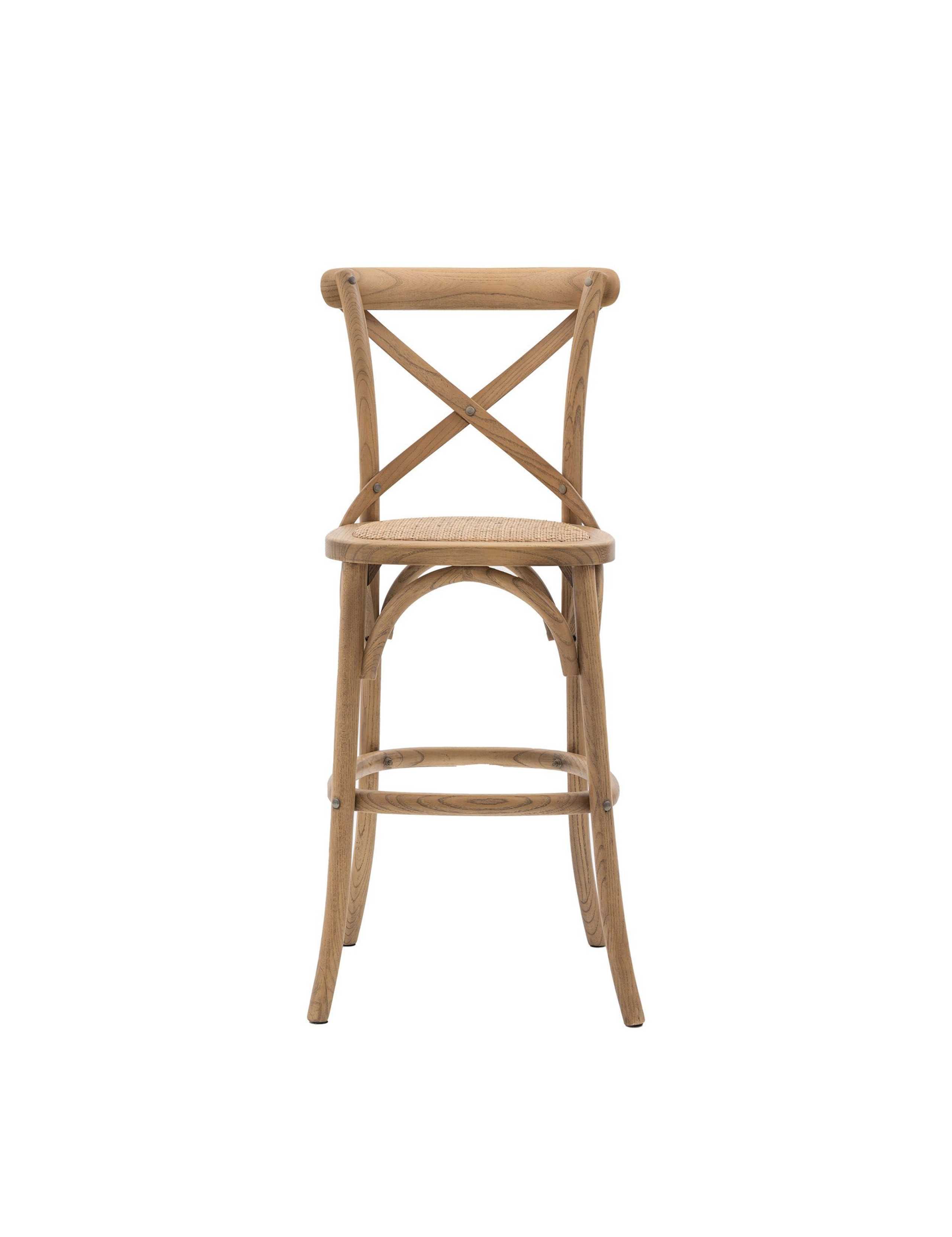 Set of 2 Rattan Bar Stools 2 of 9