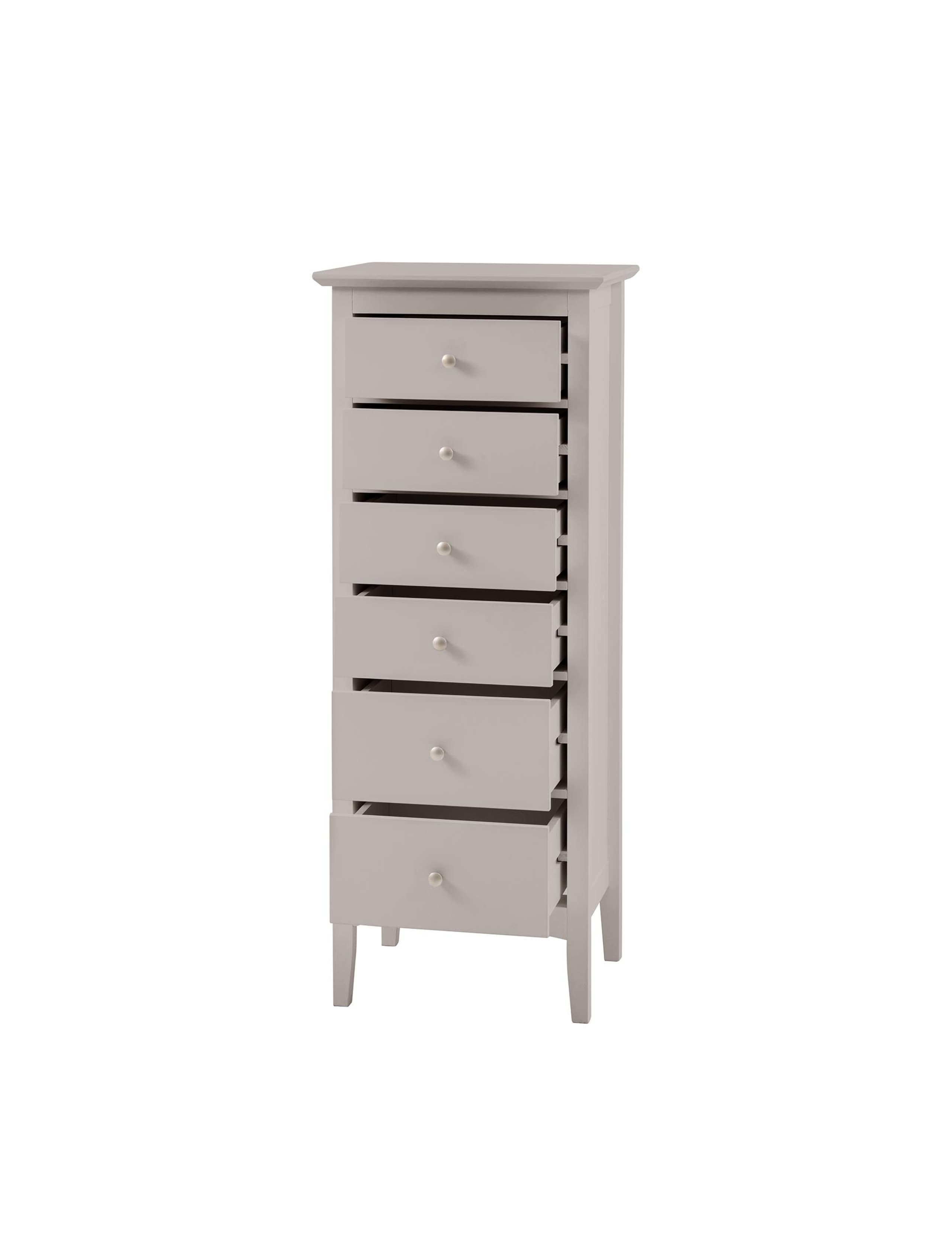 Hastings Grey Tall 6 Drawer Chest 3 of 13