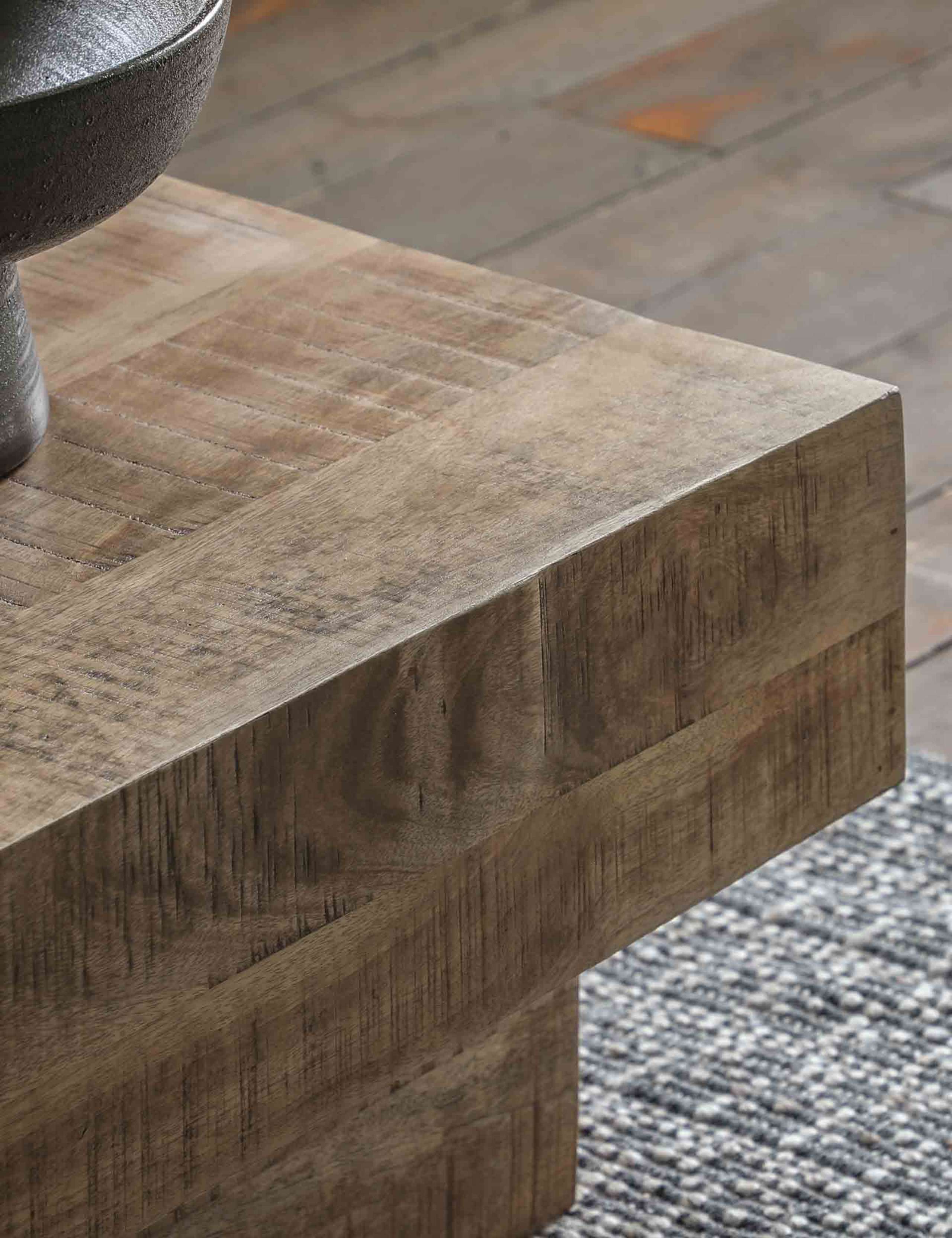 Iowa Mango Wood Rectangular Coffee Table 3 of 6