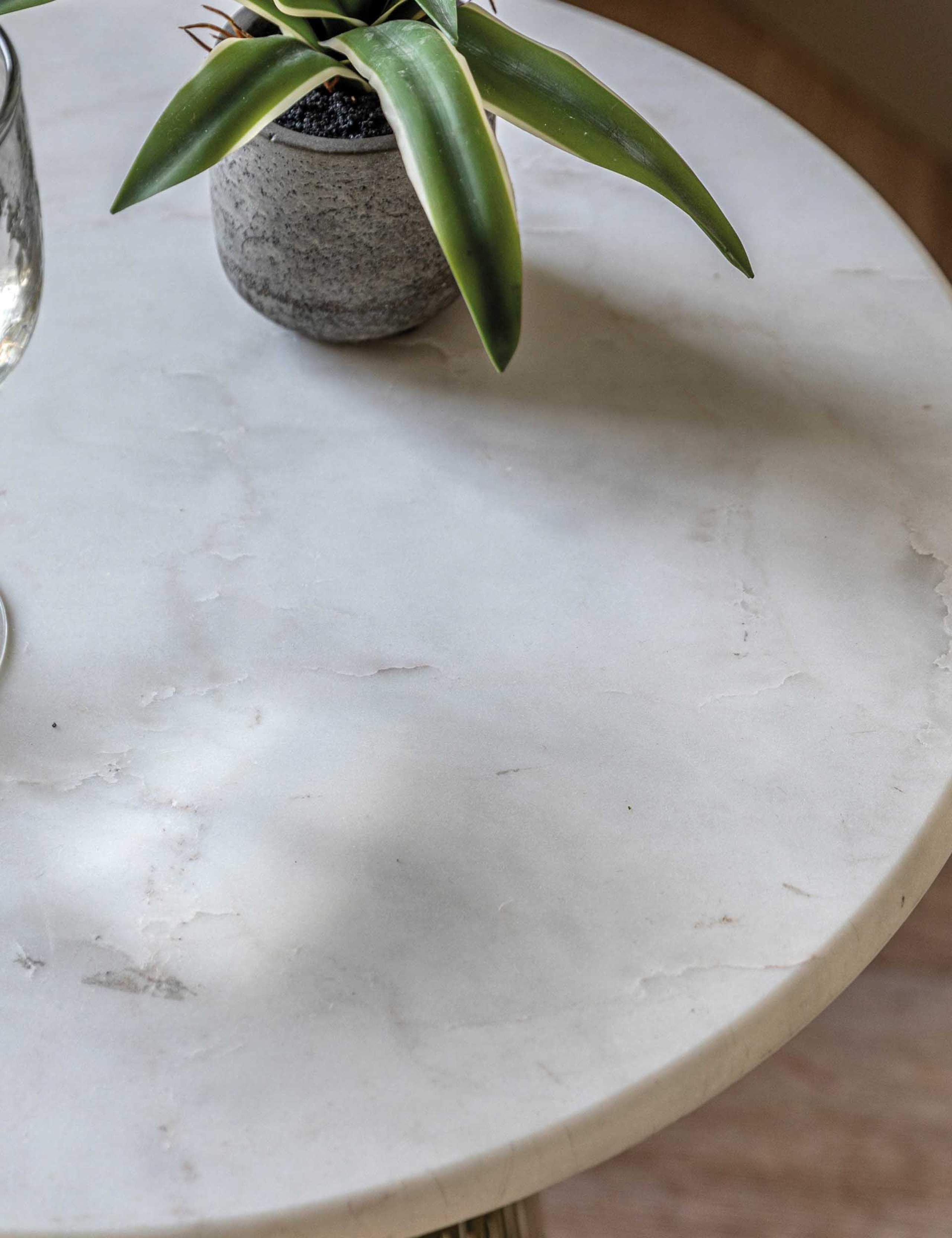 Seville Marble and Glass Side Table 3 of 4