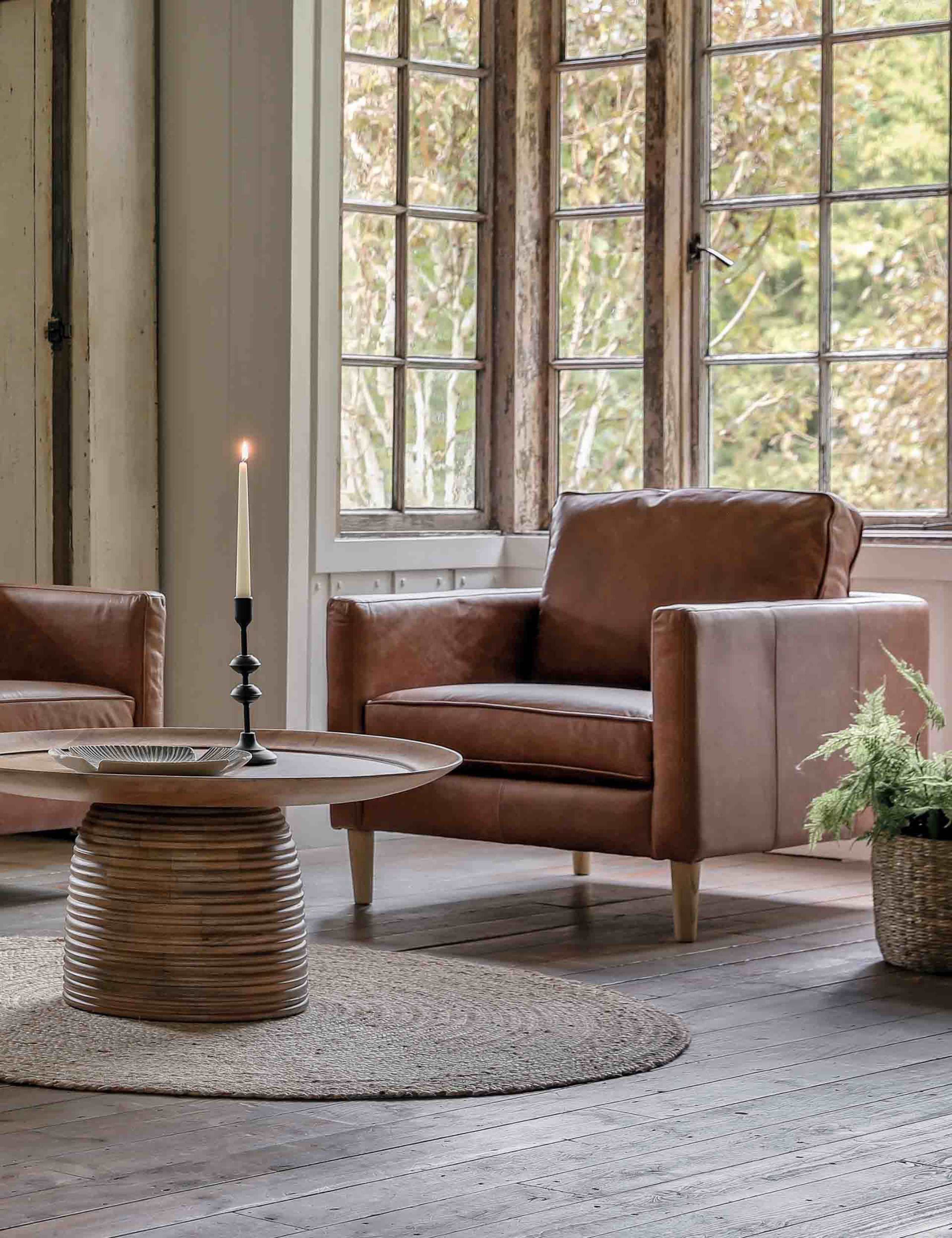 Osborne Ash Leather Armchair 4 of 7