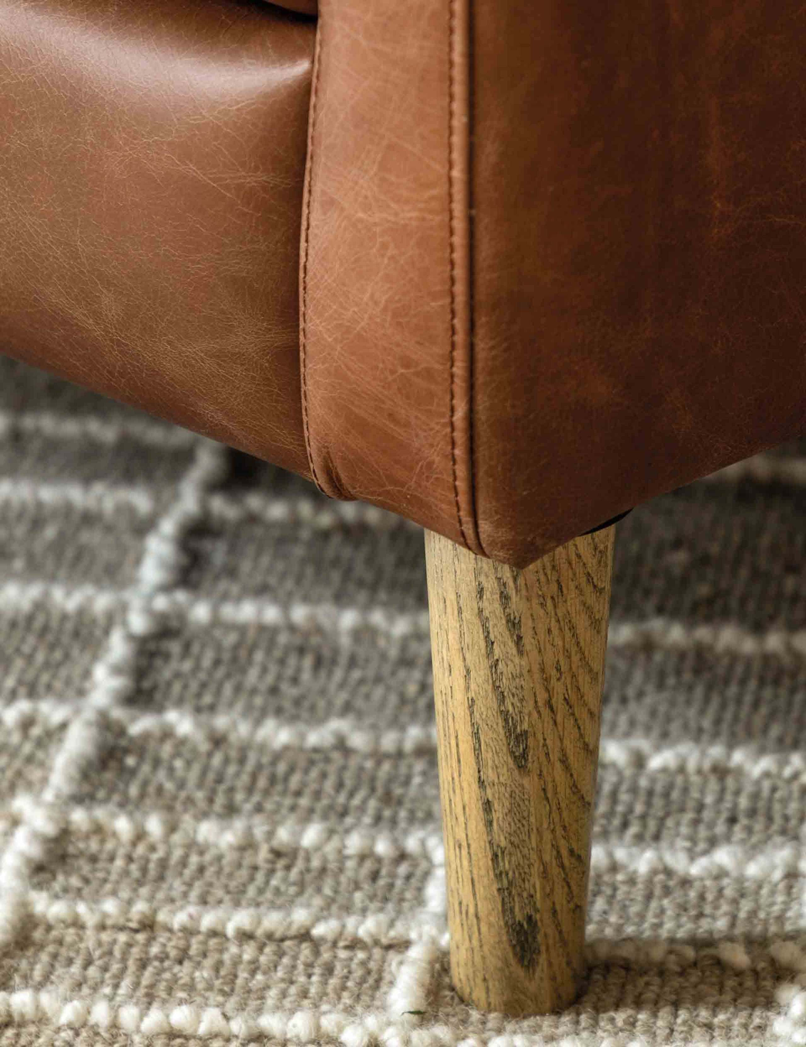 Osborne Ash Leather Armchair 7 of 7