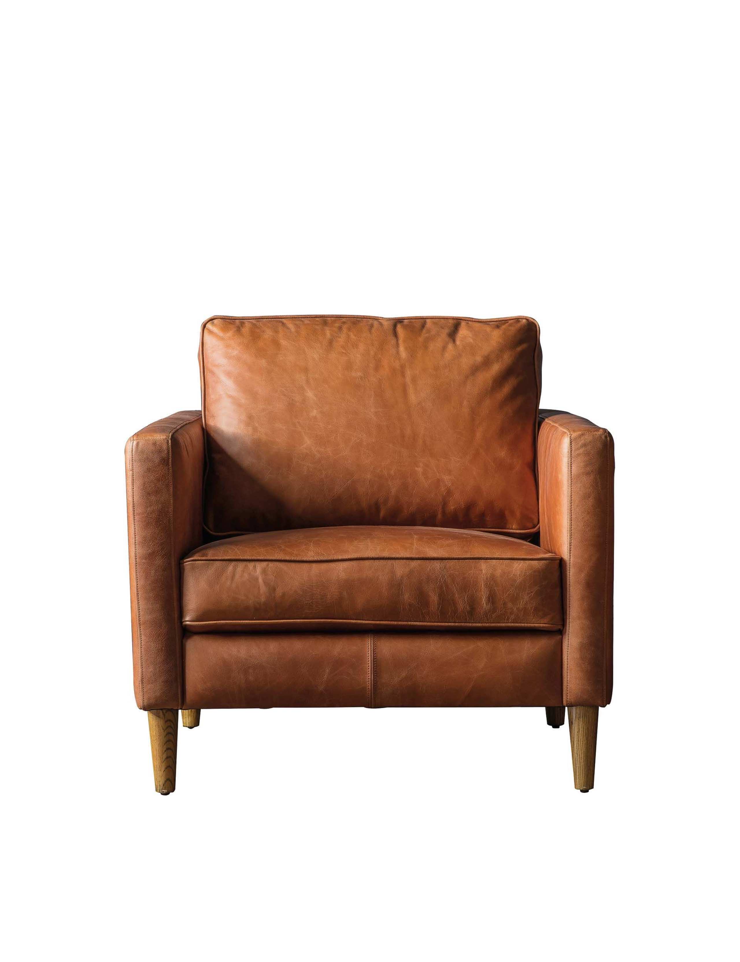 Osborne Ash Leather Armchair 2 of 7
