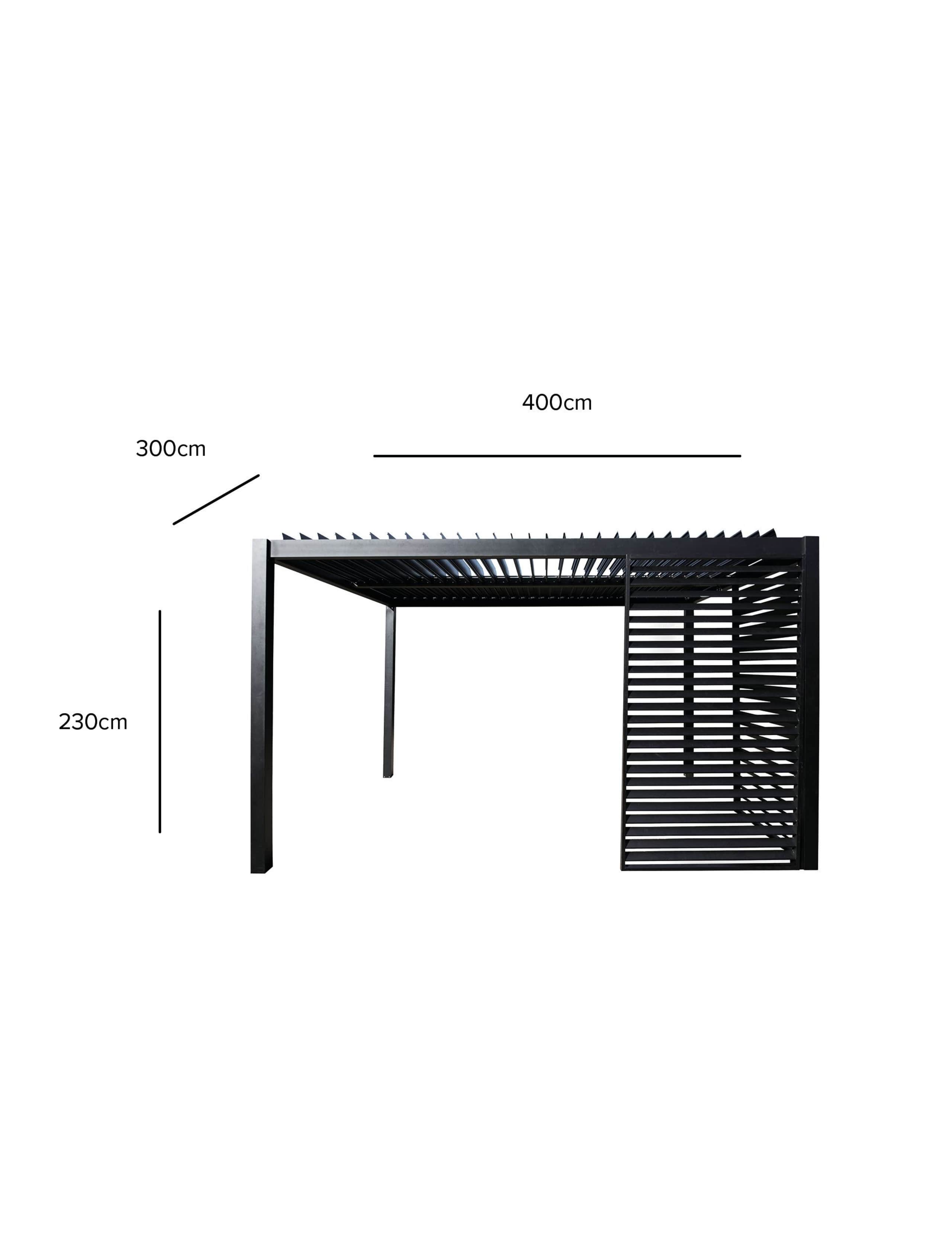 Messina Slatted Metal Rectangular Pergola 3 of 8