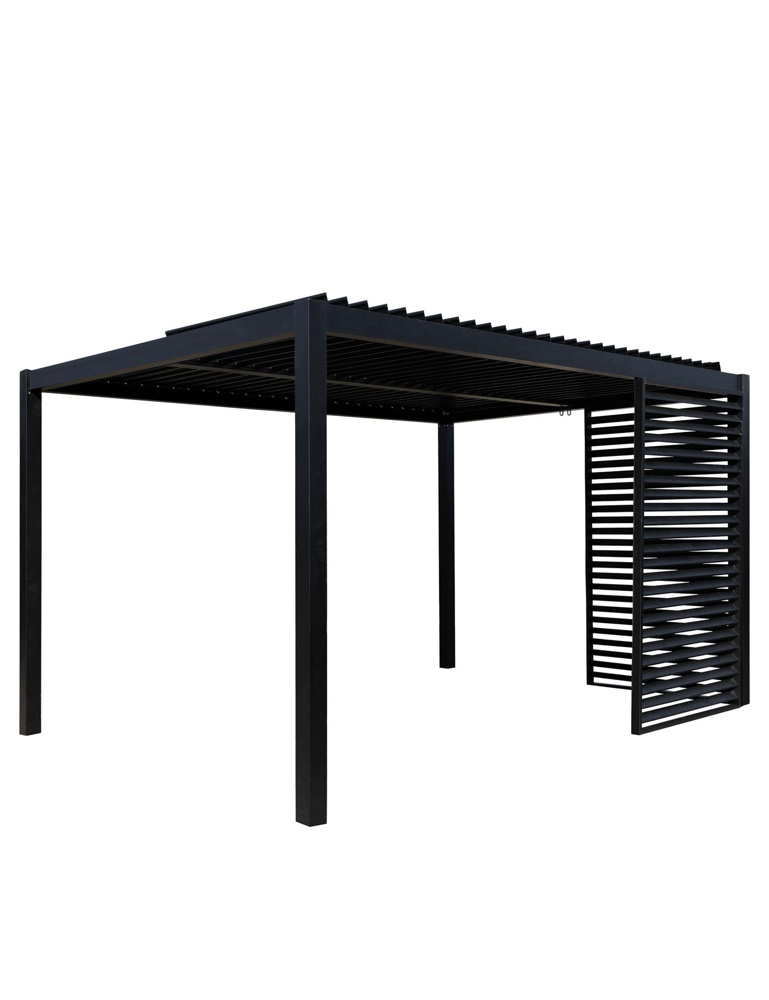 Messina Slatted Metal Rectangular Pergola 5 of 8