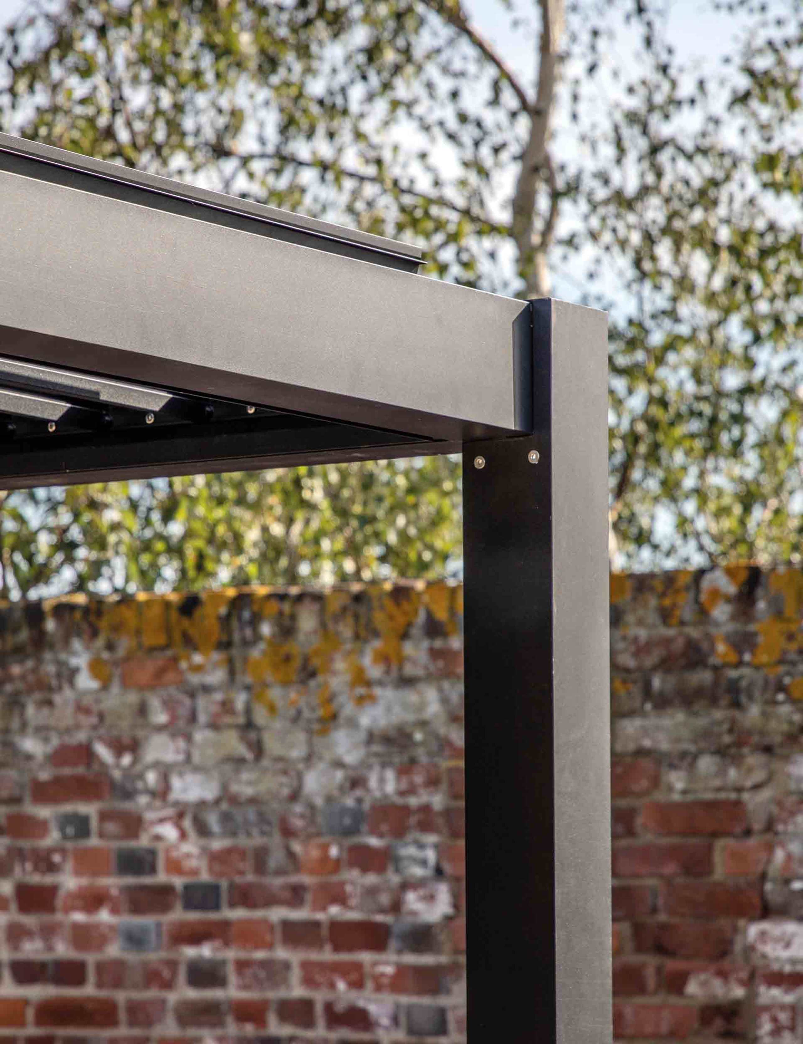 Messina Slatted Metal Rectangular Pergola 8 of 8