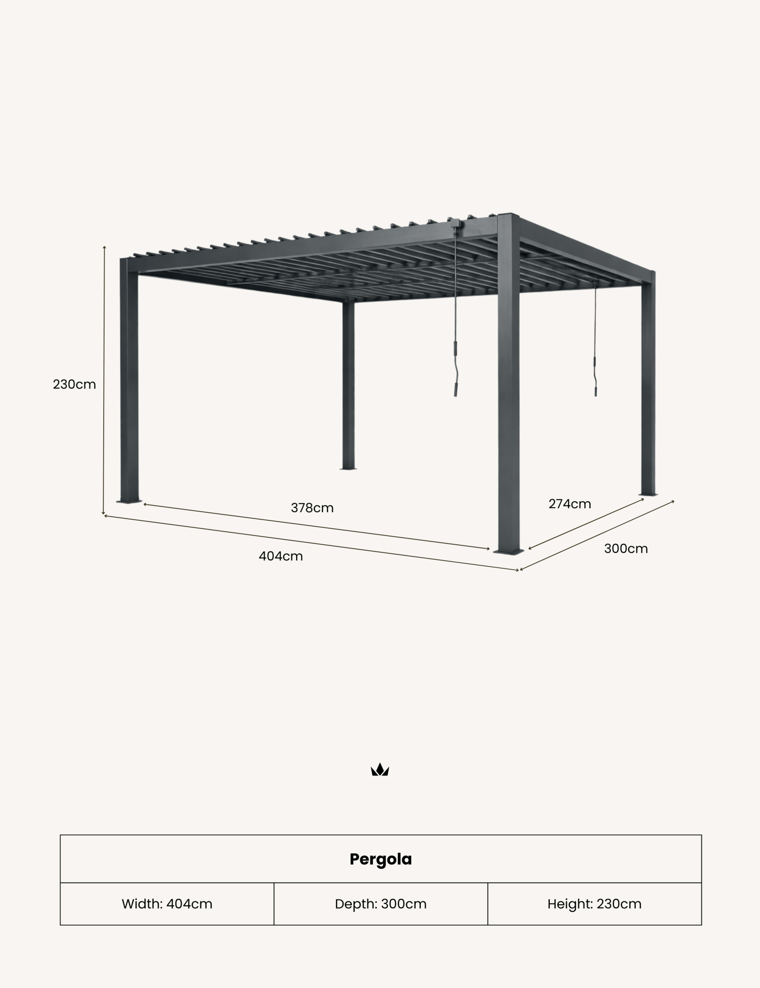Pure Pergola 4M x 3M 5 of 8