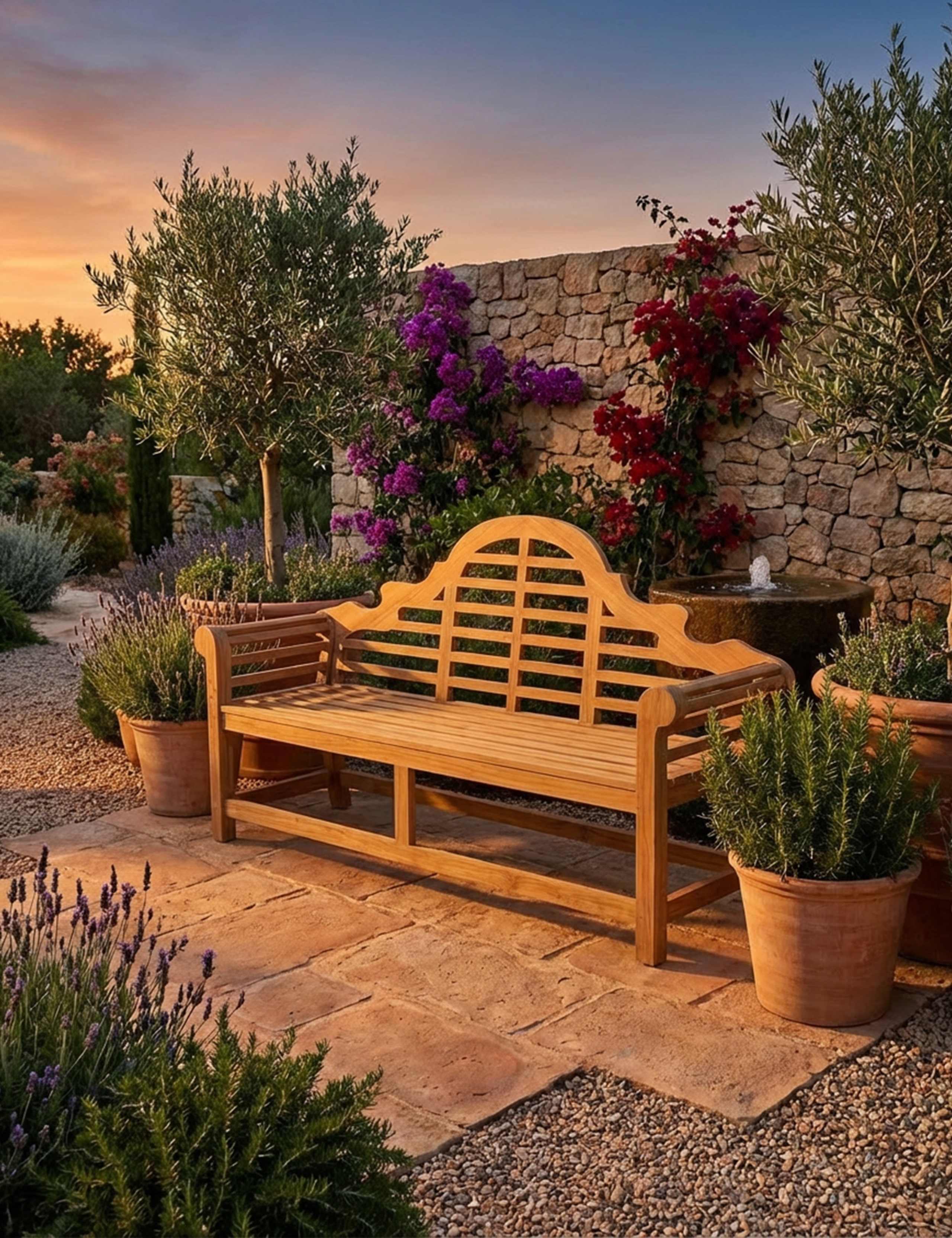 Ciara Wooden 3-Seater Garden Bench 1 of 6