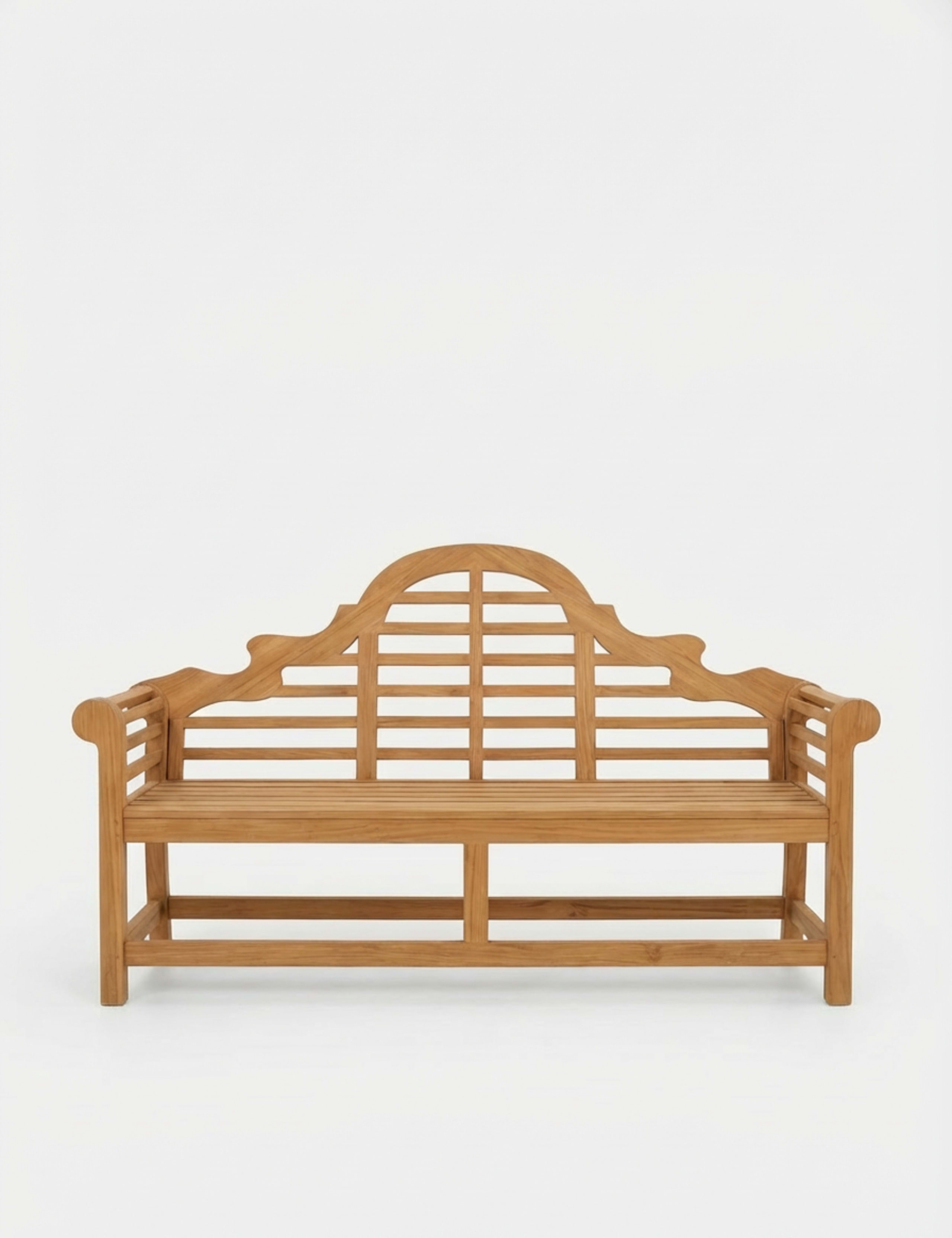 Ciara Wooden 3-Seater Garden Bench 2 of 6