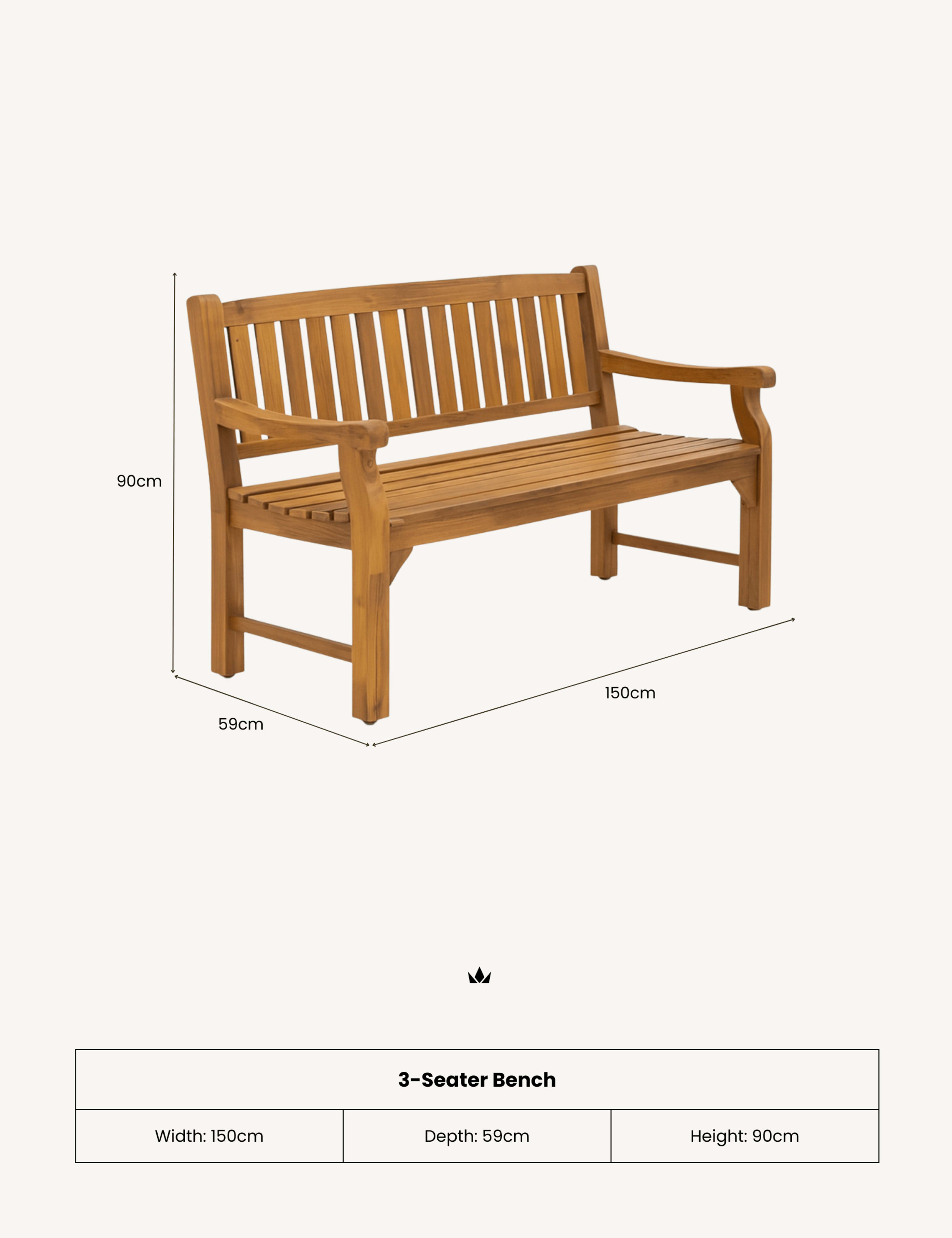 Sofia 2-Seater Garden Bench 4 of 5