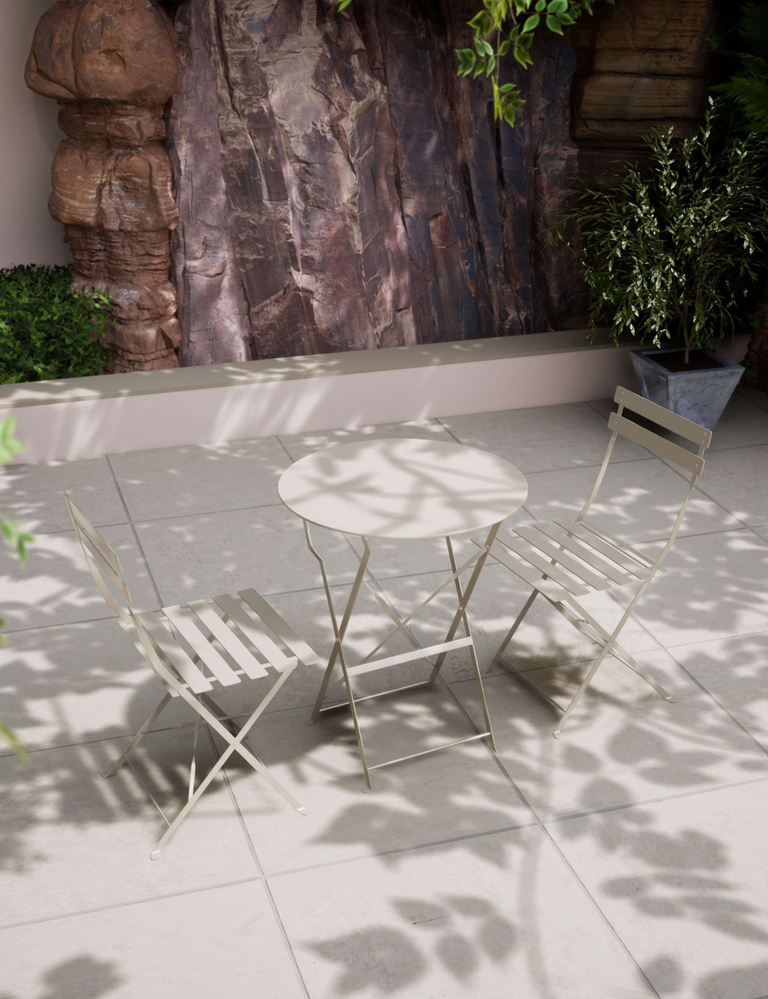 Padstow Folding 2 Seater Bistro Set 1 of 6