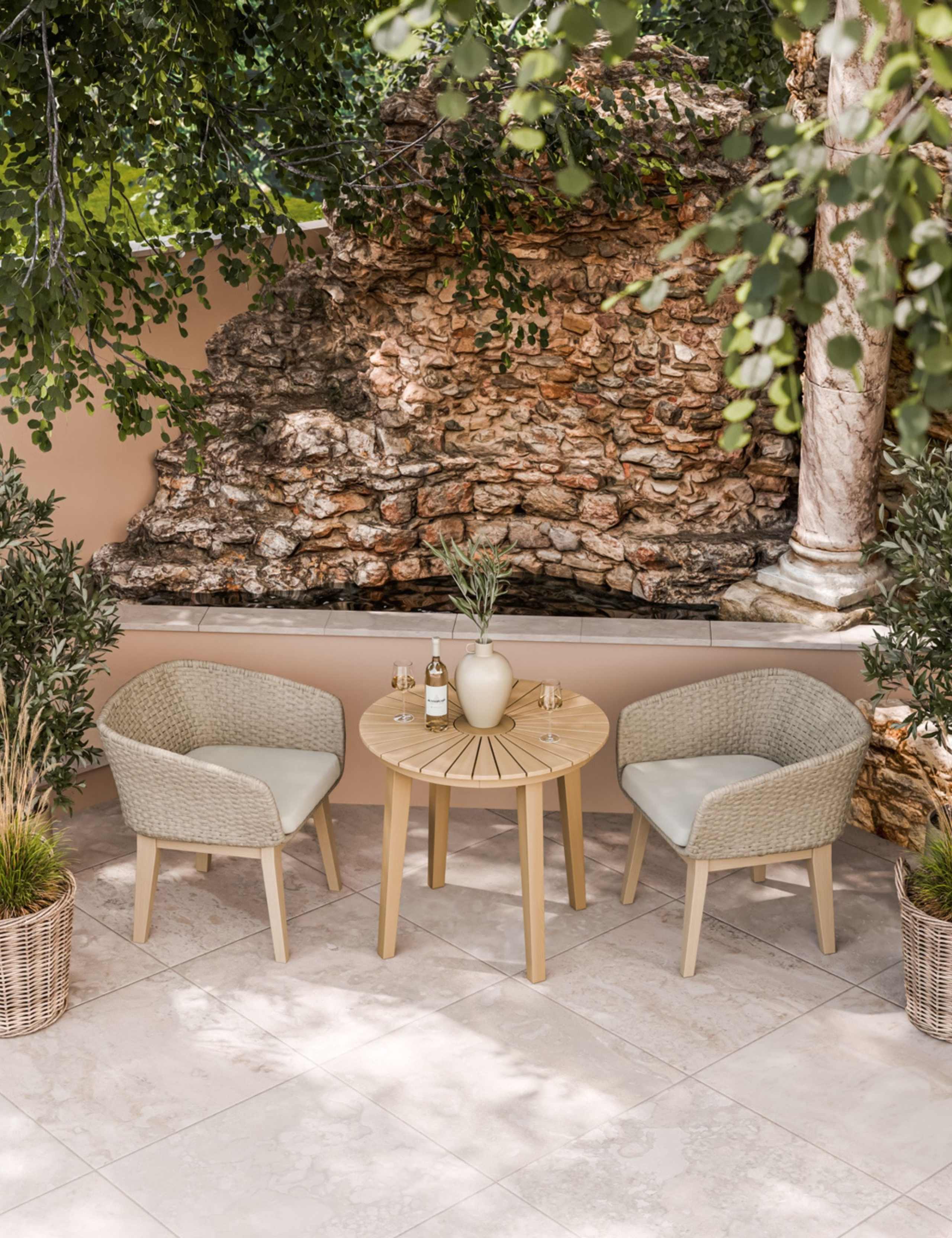 Roma Bistro Table and Eden Dawn Chairs 3 of 6