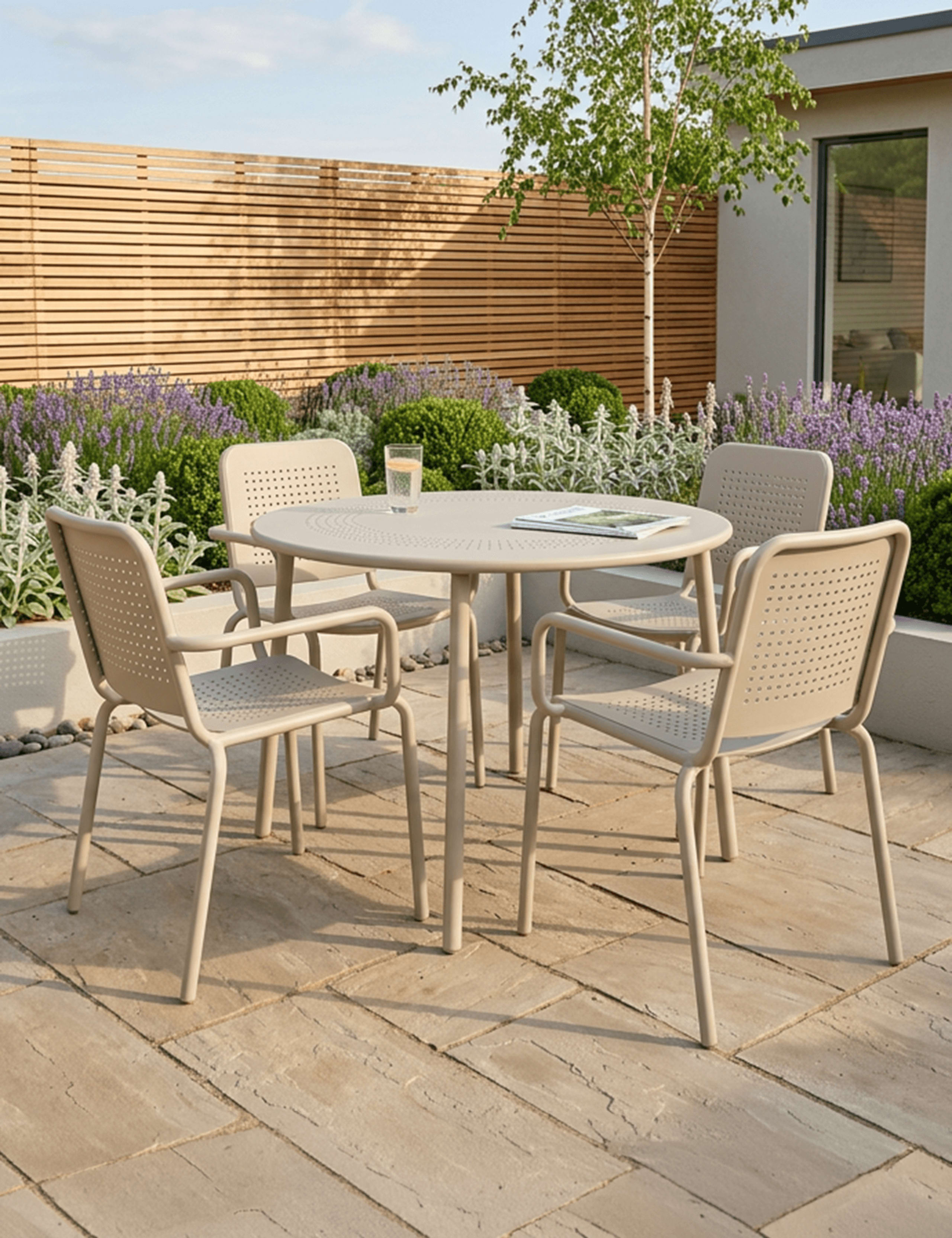 Porto 4 Seater Round Dining Set 3 of 5