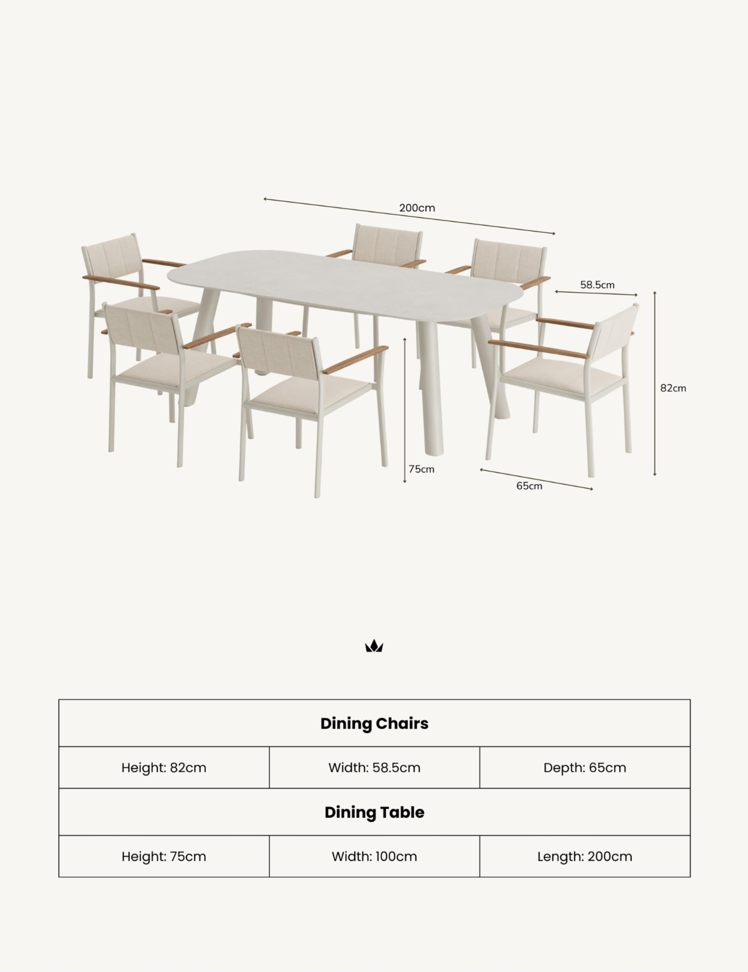 Nexo 6 Seater Dining Table and Chairs 8 of 9