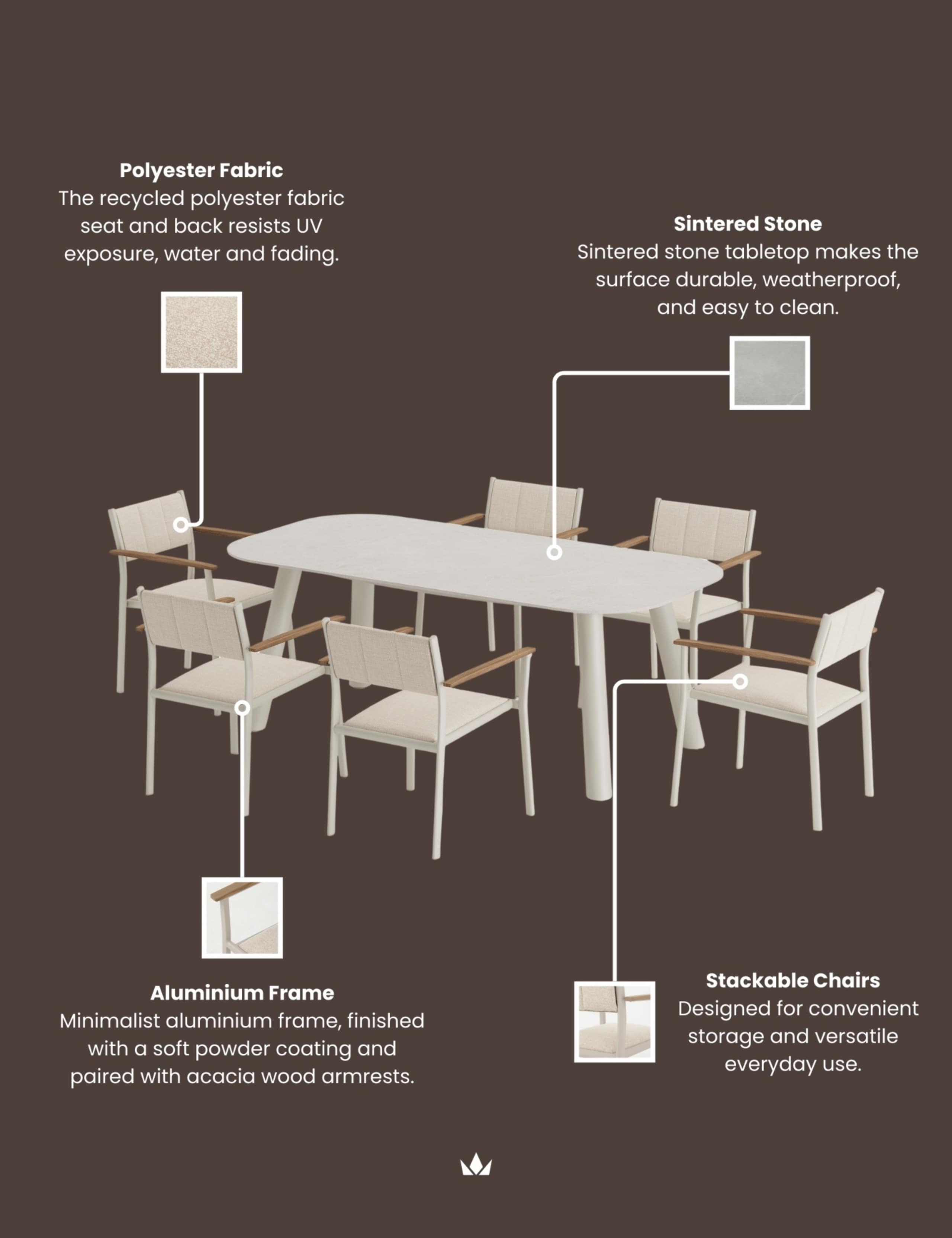 Nexo 6 Seater Dining Table and Chairs 9 of 9