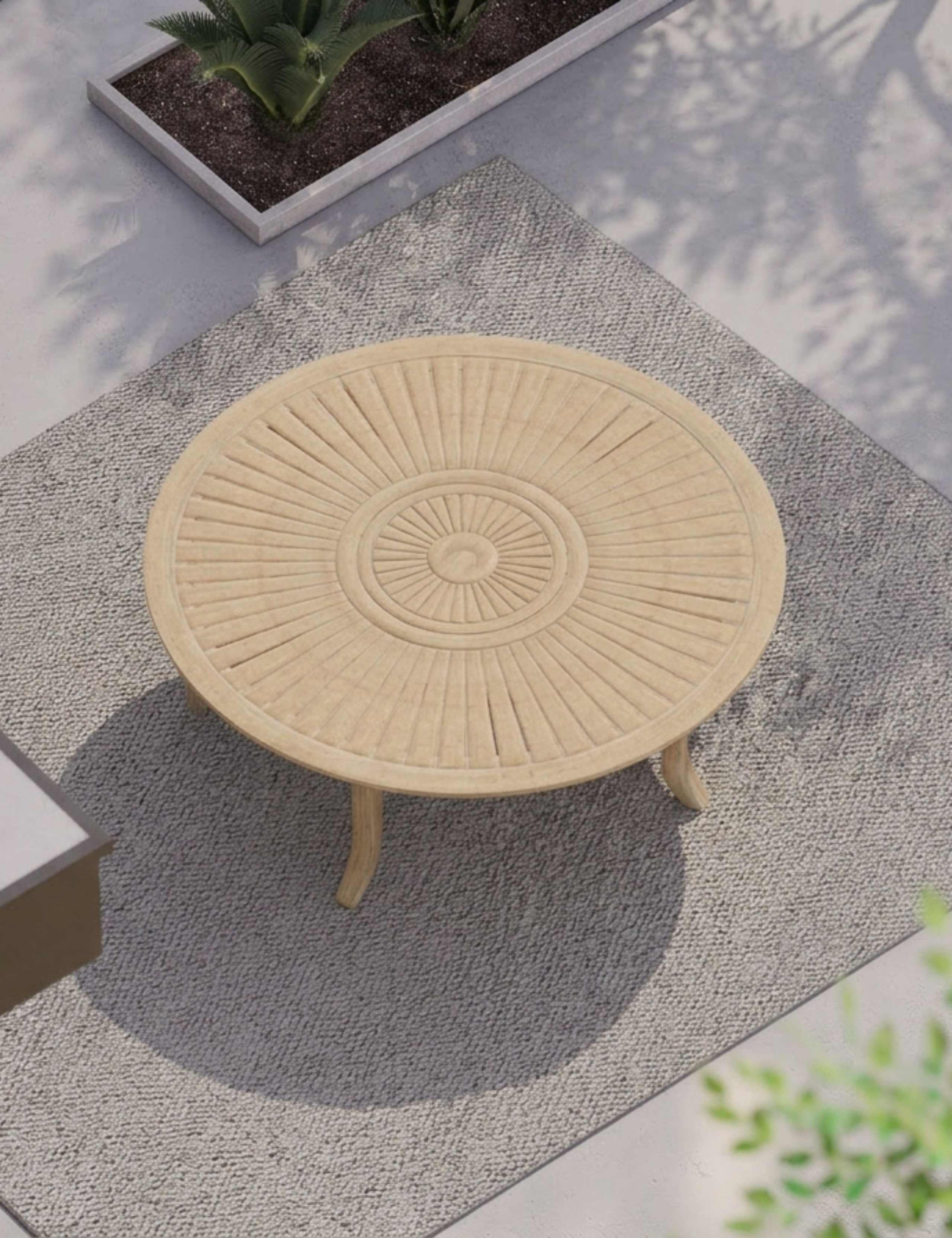 Maris Round 6 Seater Garden Dining Table 4 of 4
