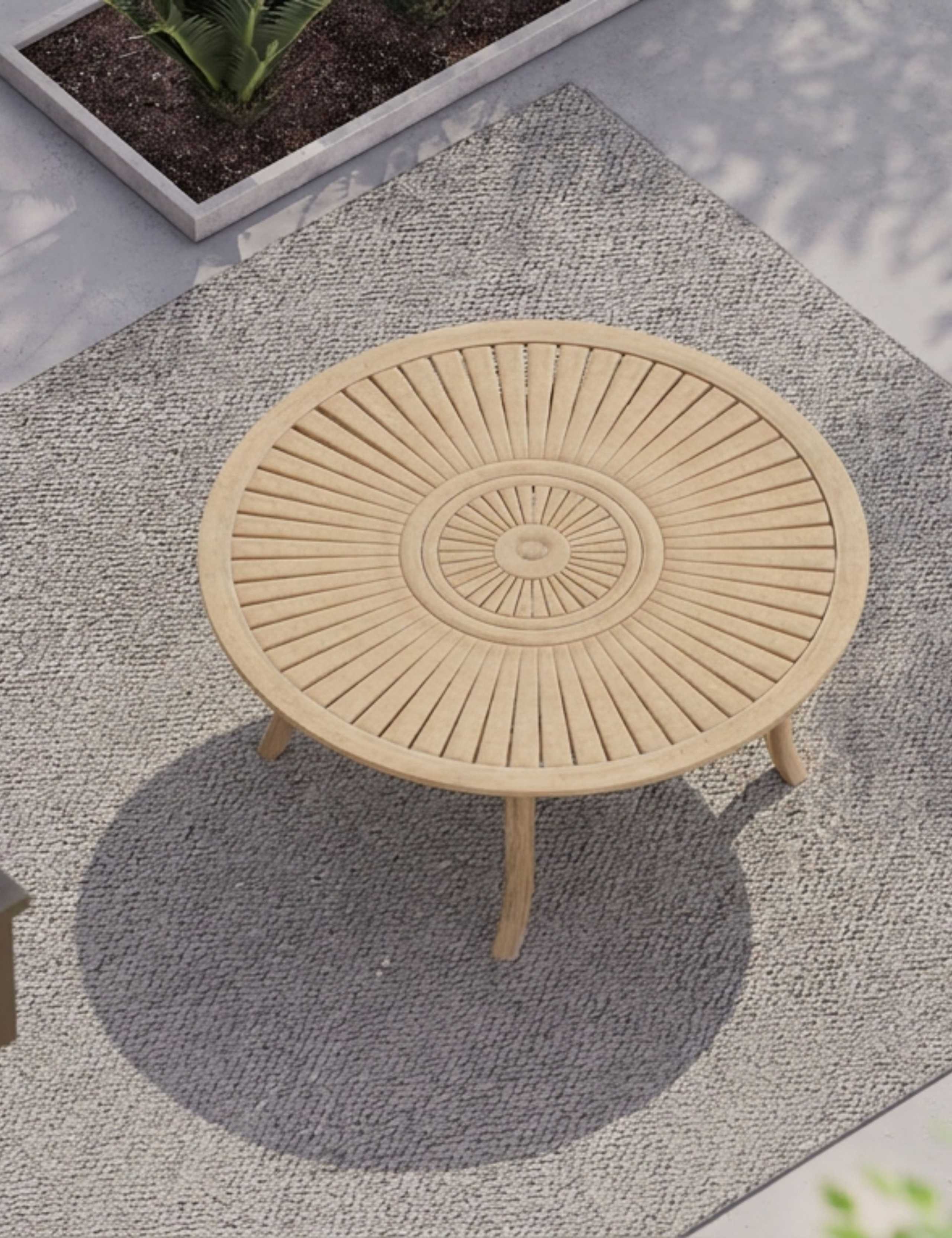 Maris Round 4 Seater Garden Dining Table 3 of 3