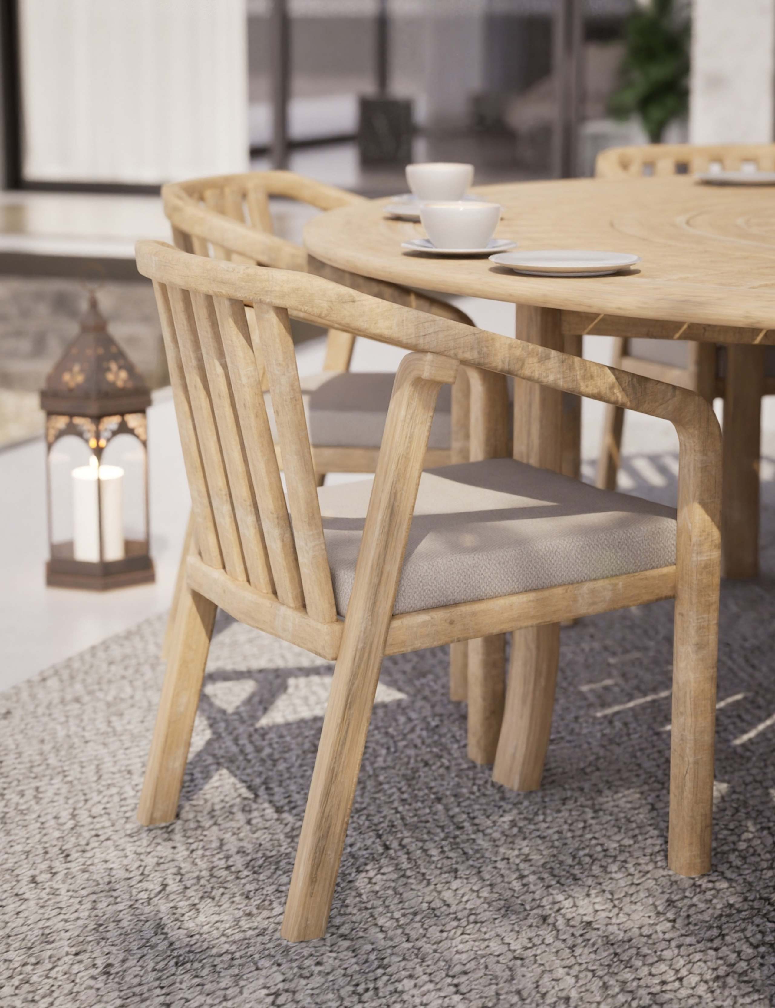 8 Seater Garden Dining Table and Chairs 3 of 7