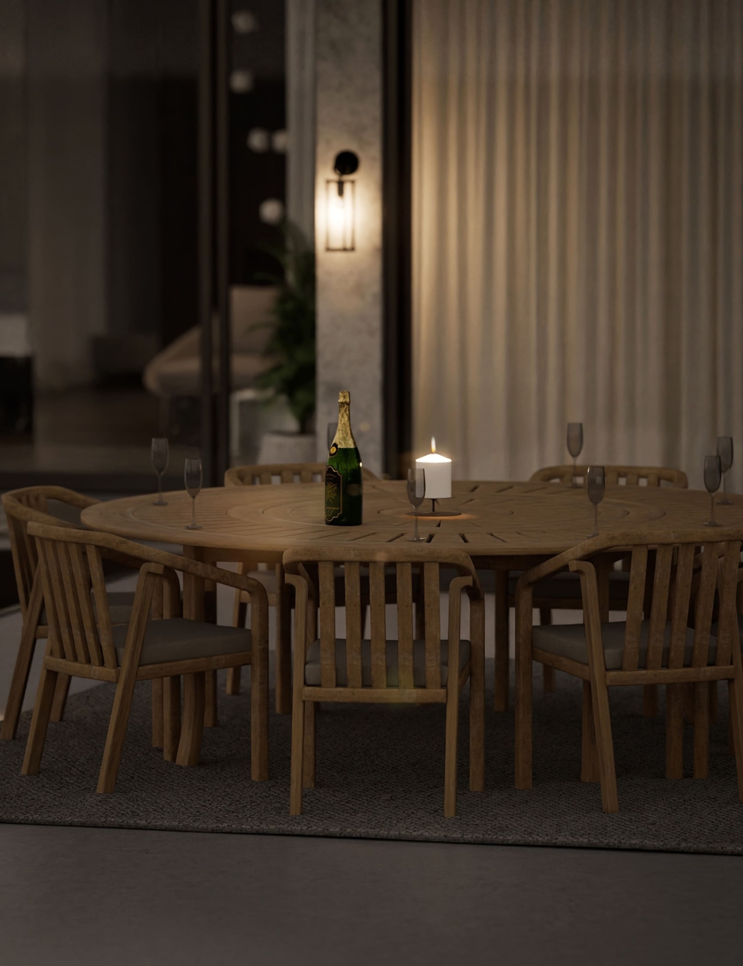 8 Seater Garden Dining Table and Chairs 7 of 7