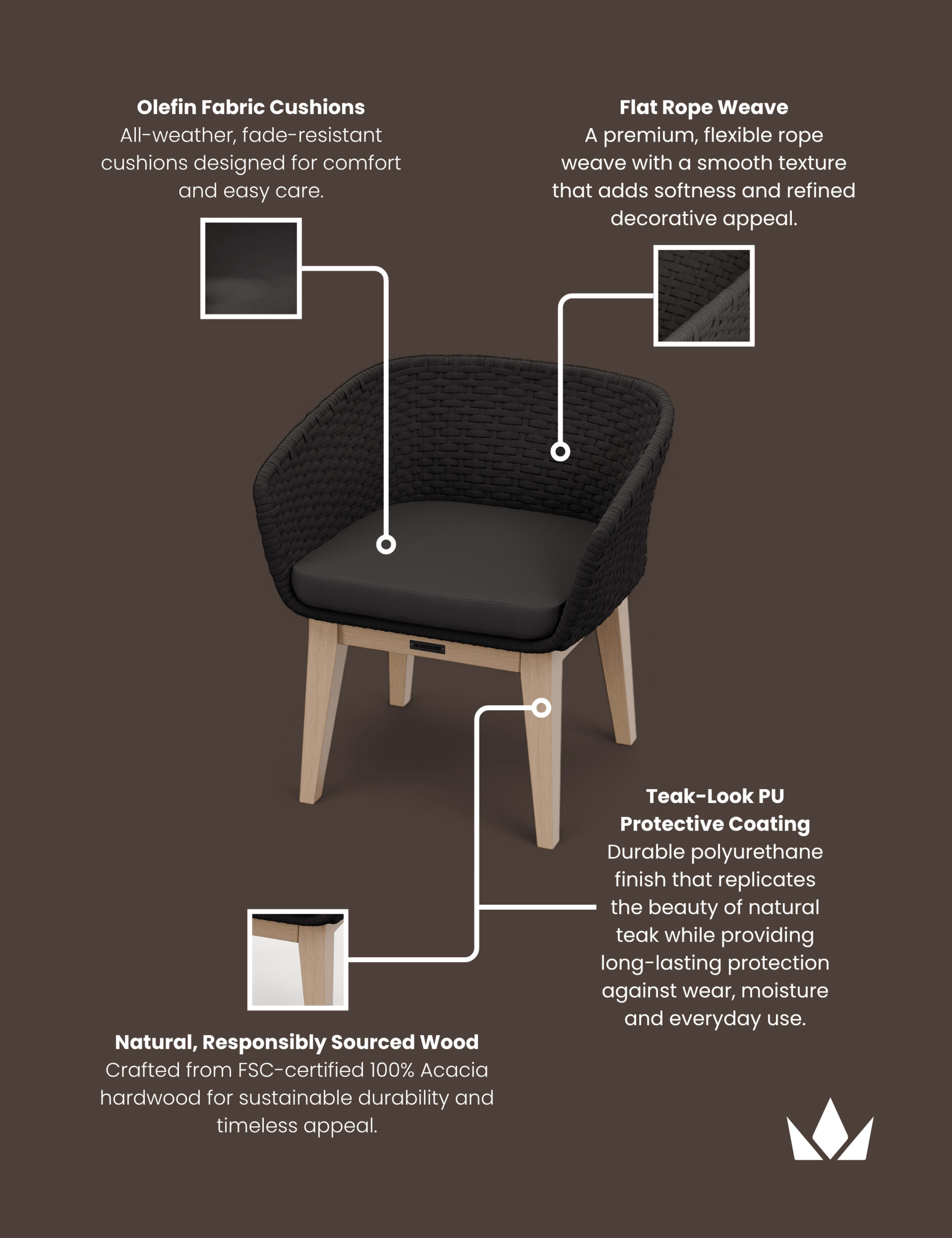 Set of 2 Eden Dining Chairs 6 of 6