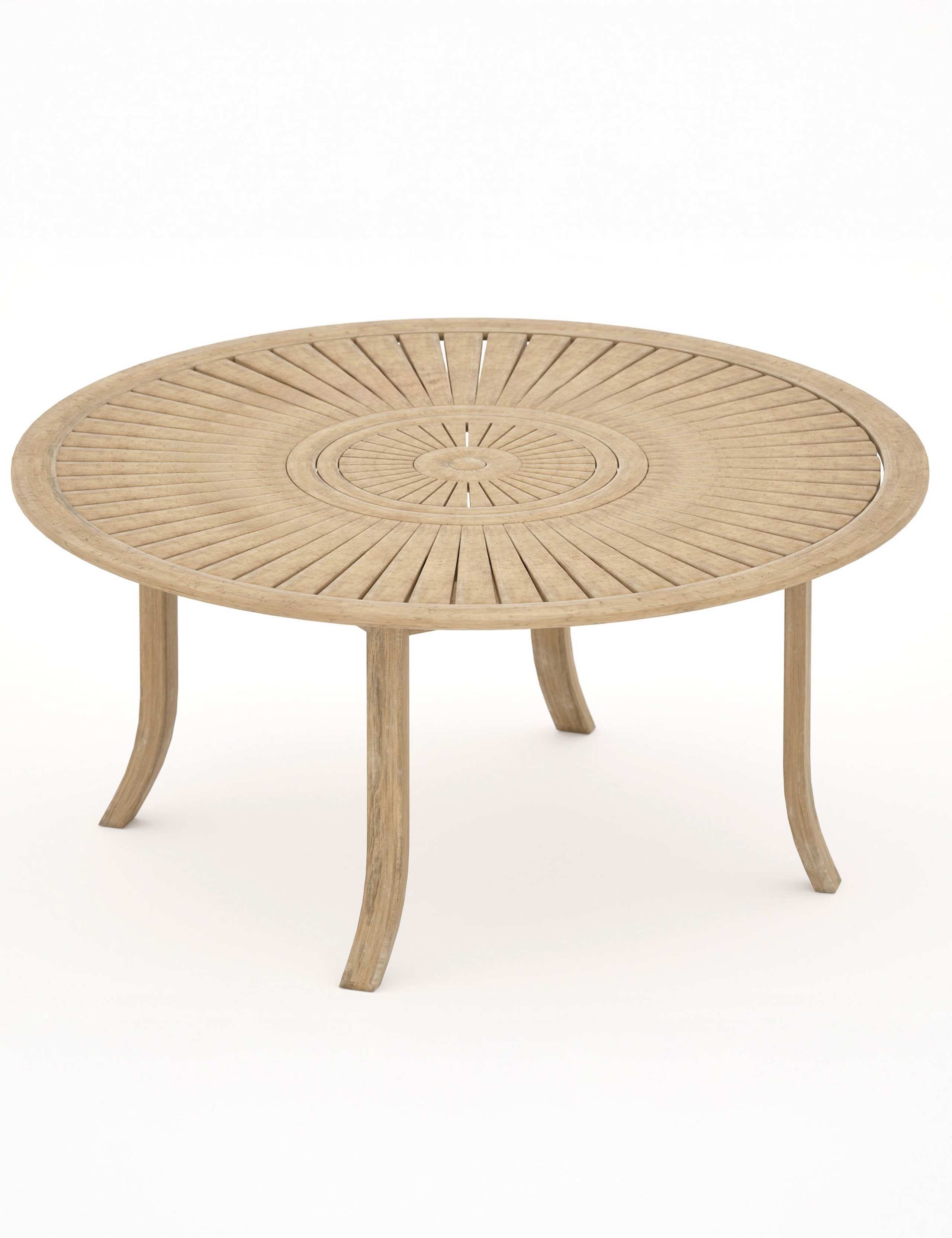 Maris 6 Seater Round Wood Dining Set 6 of 8