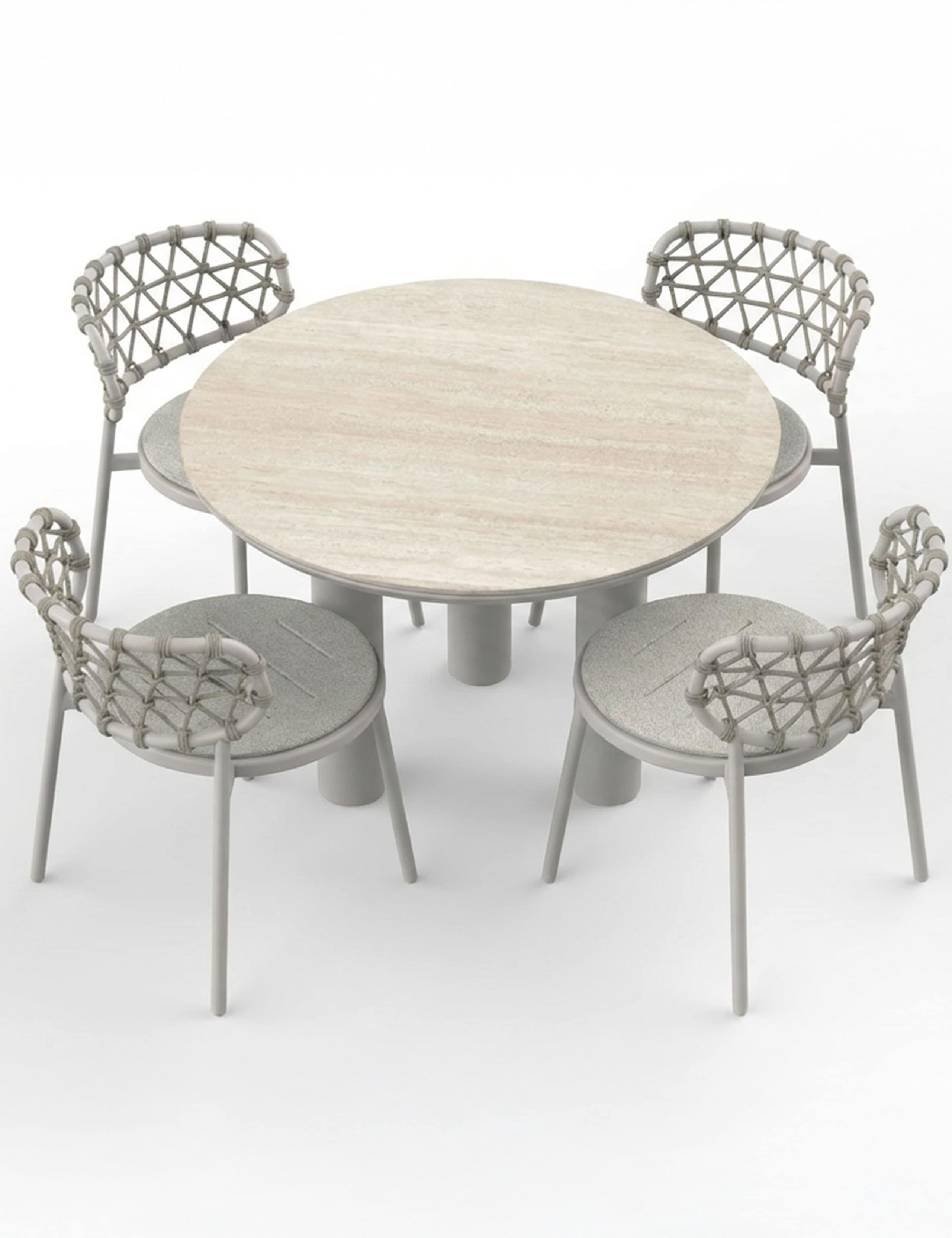 4 Seater Garden Dining Table and Chairs 2 of 4